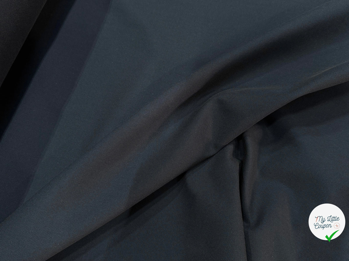 TOILE LOURDE SERGÉE NOIRE CRAQUELANTE 100% COTON - My Little Coupon