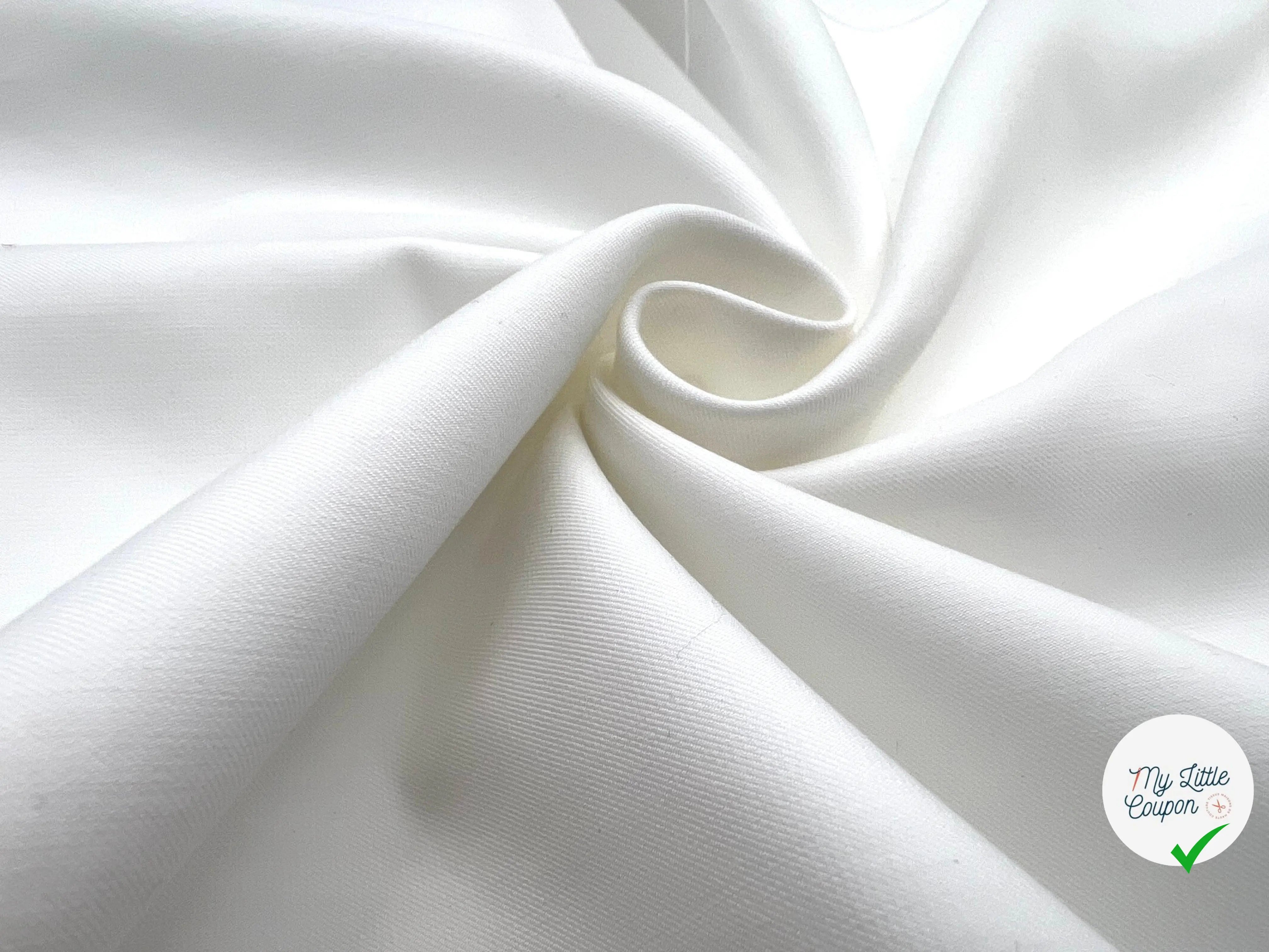 TOILE LOURDE TECHNIQUE BLANC OPTIQUE - My Little Coupon - tissu - coudre