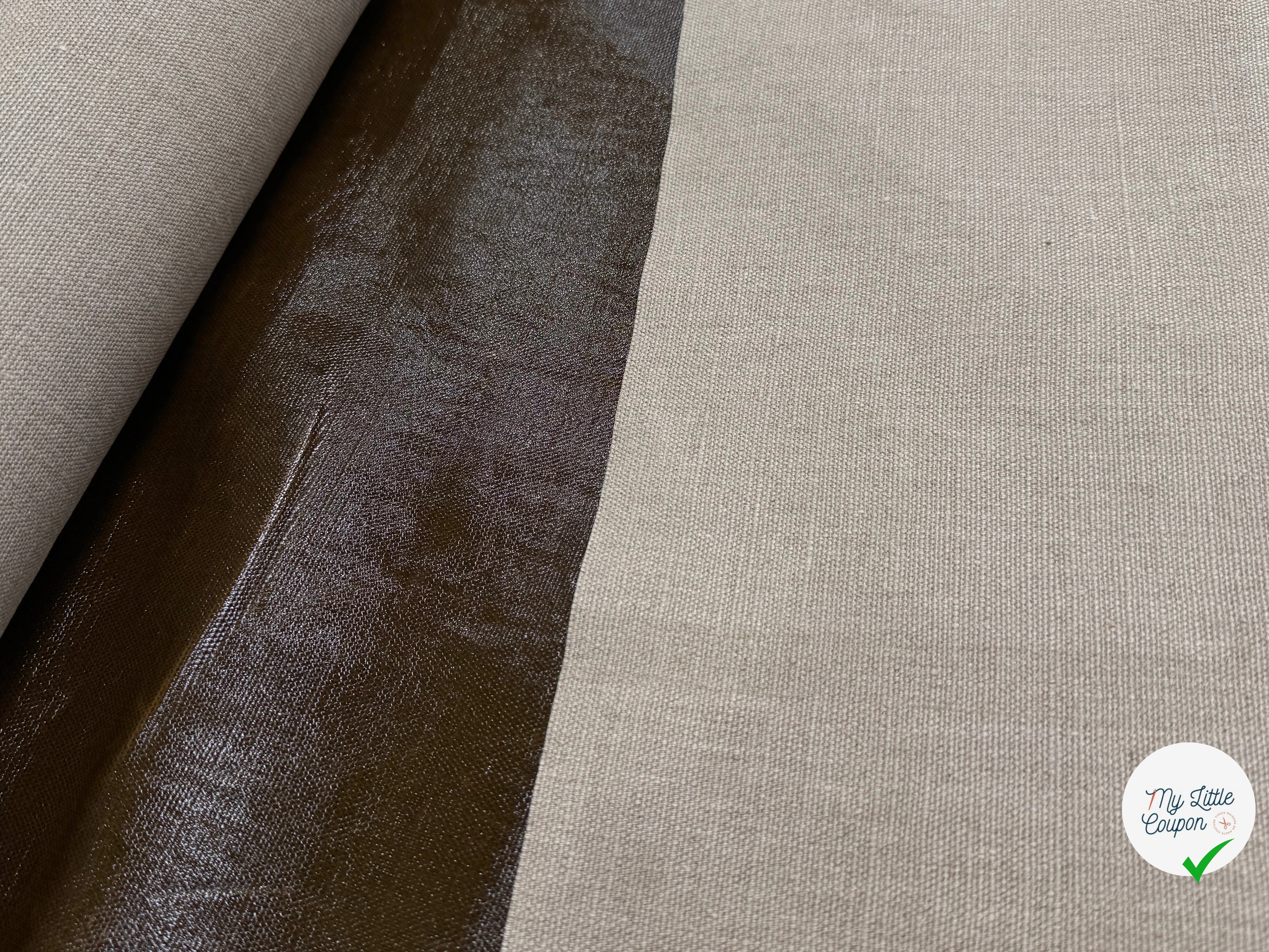TOILE NATTÉE CONTRECOLLÉE MARRON BOIS - My Little Coupon
