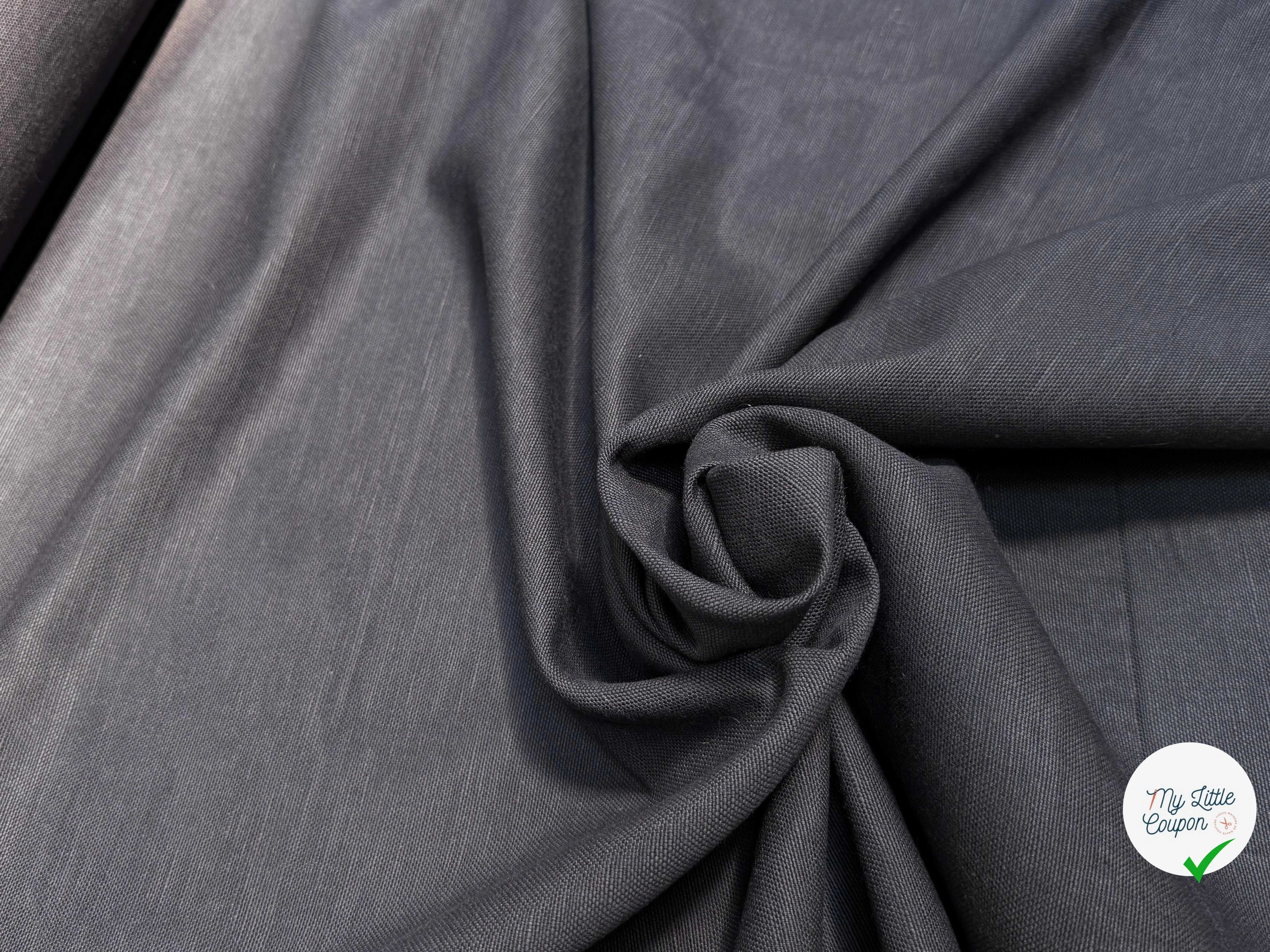 TOILE NATTÉE DE COTON LOURD NAVY - My Little Coupon
