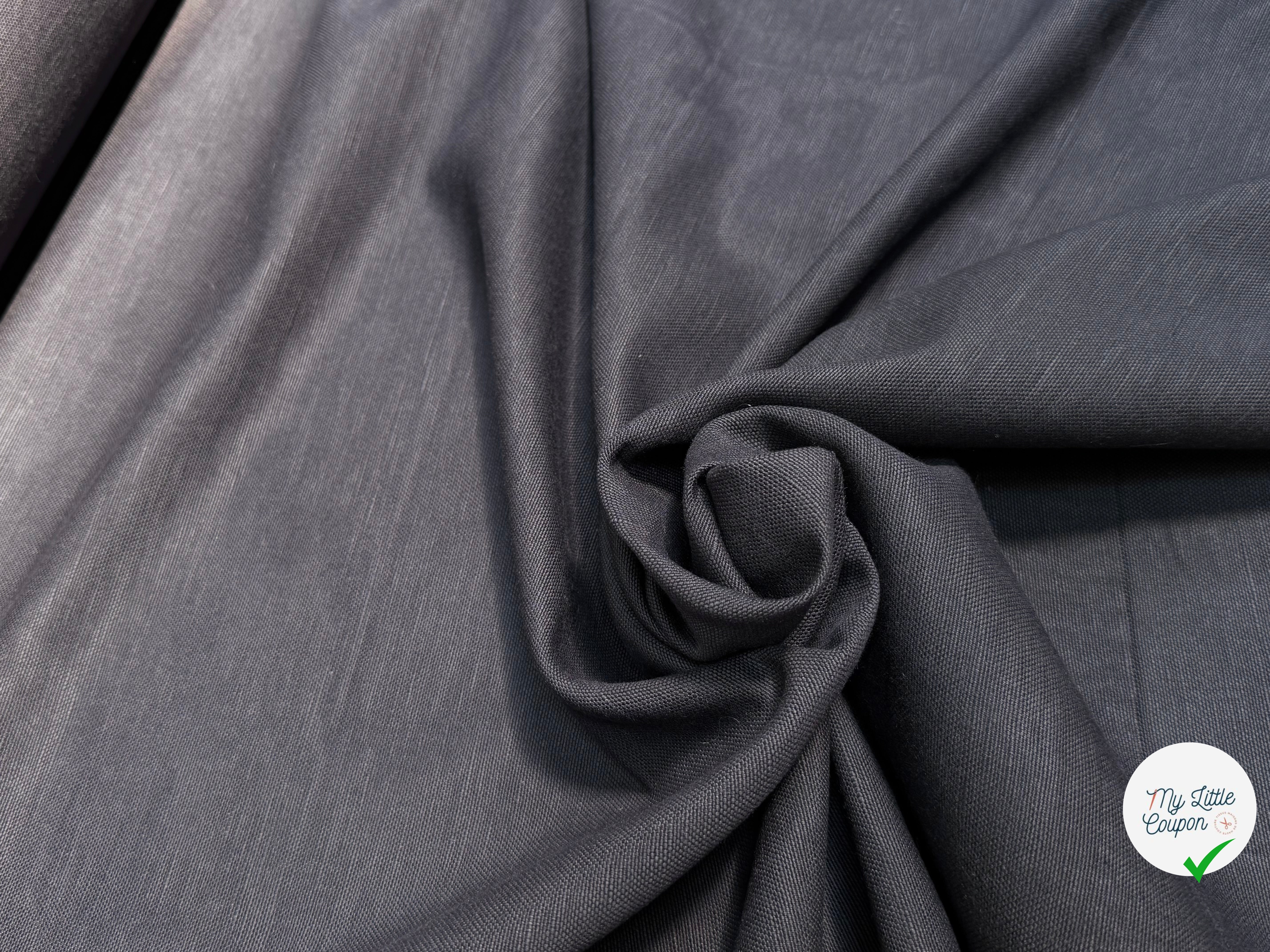 TOILE NATTÉE DE COTON LOURD NAVY - My Little Coupon
