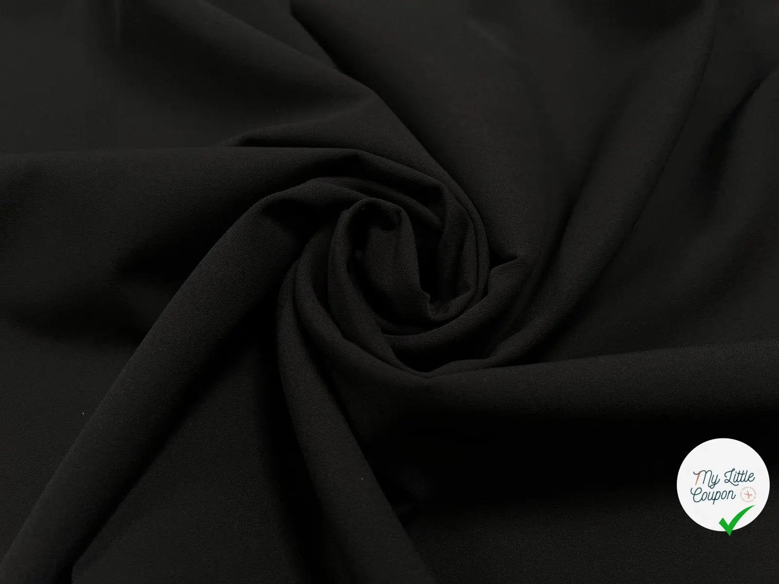 TOILE NOIRE FINEMENT SERGÉE STRETCH - My Little Coupon - tissu - coudre