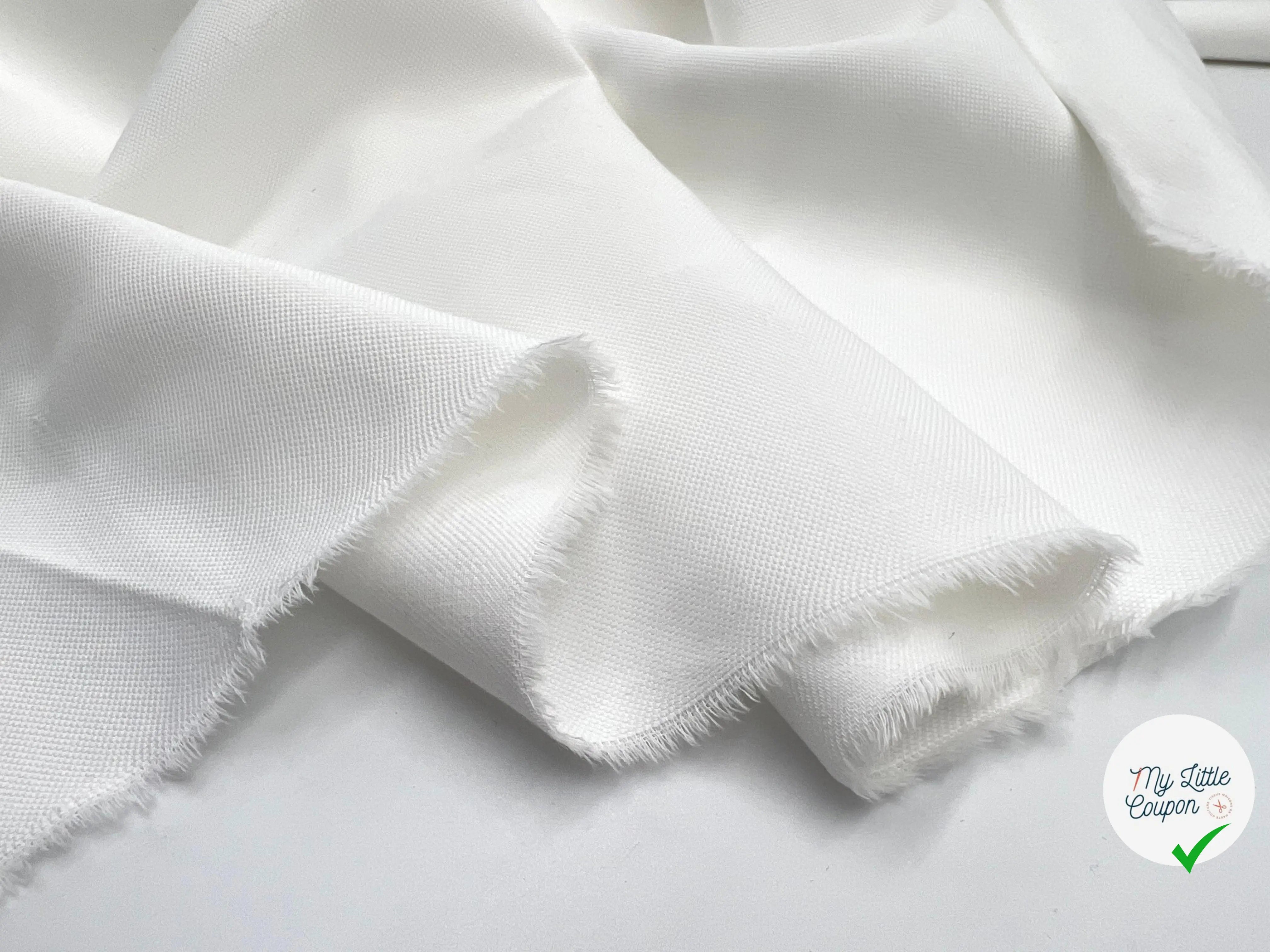 TOILE ORNANET BLANCHE - My Little Coupon - tissu - coudre