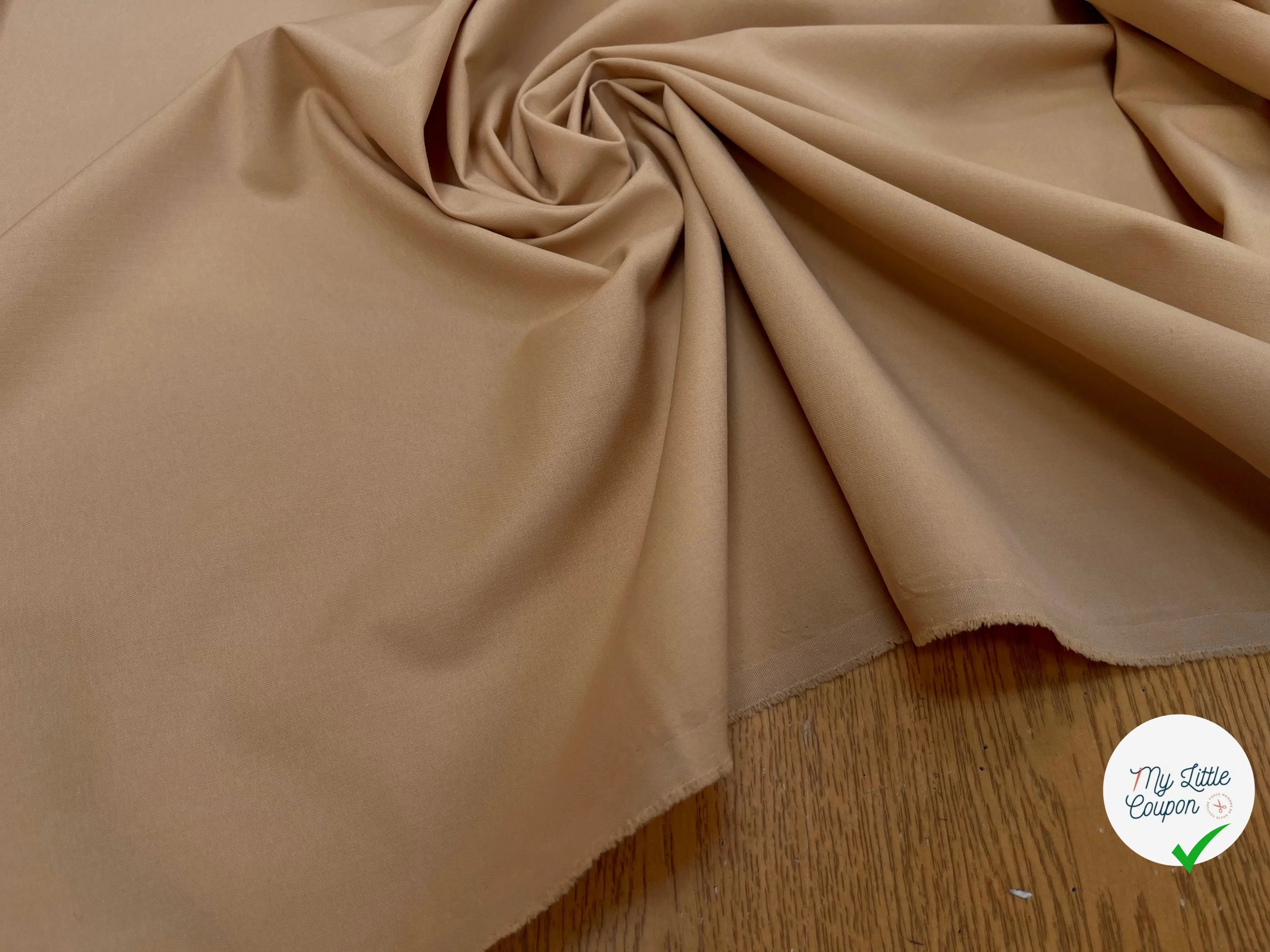TOILE OWENS COUTURE FLUIDE STRETCH POLYVISCOSE BEIGE - My Little Coupon
