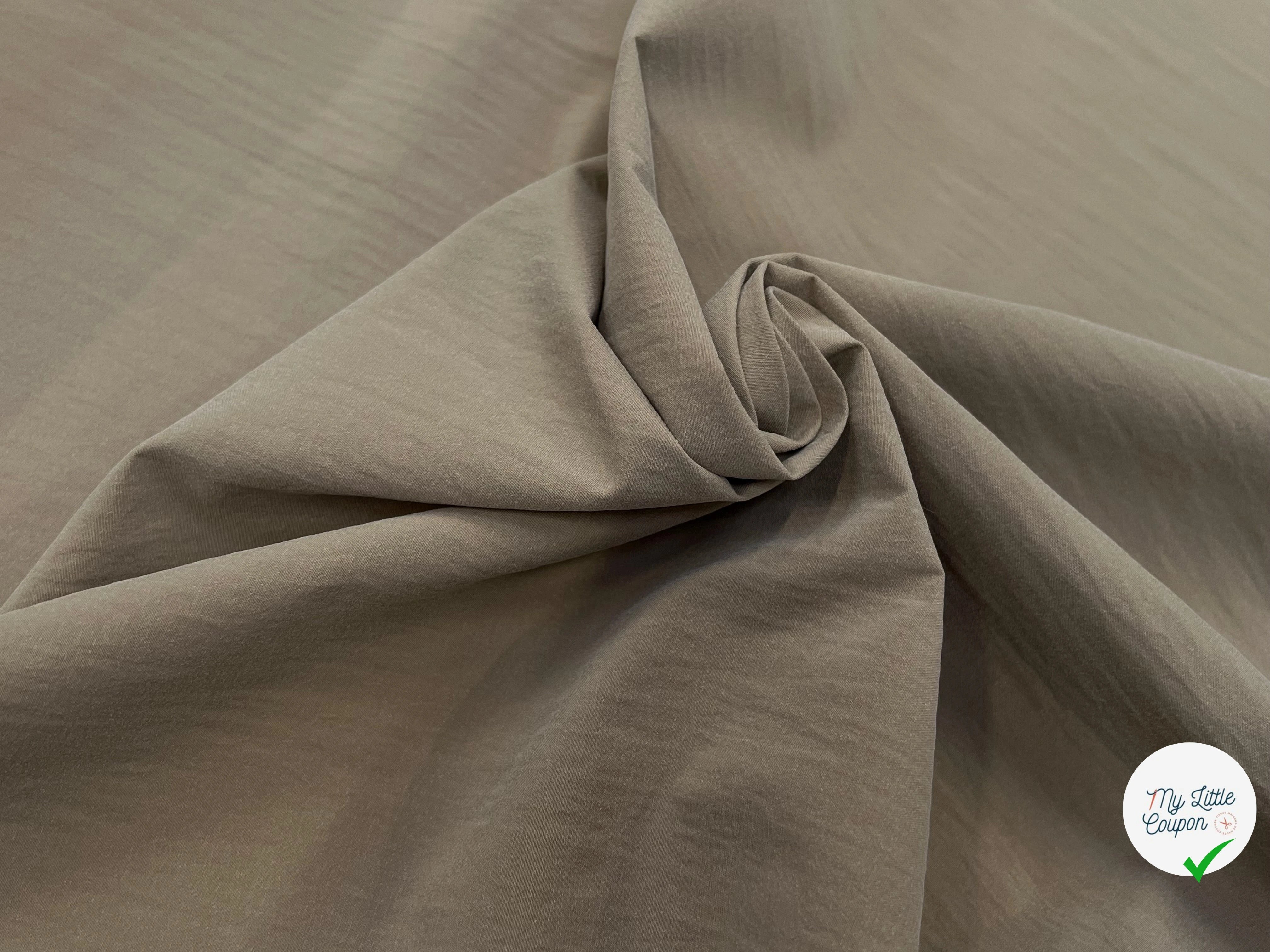 TOILE PARKA CRAQUANTE TAUPE - My Little Coupon