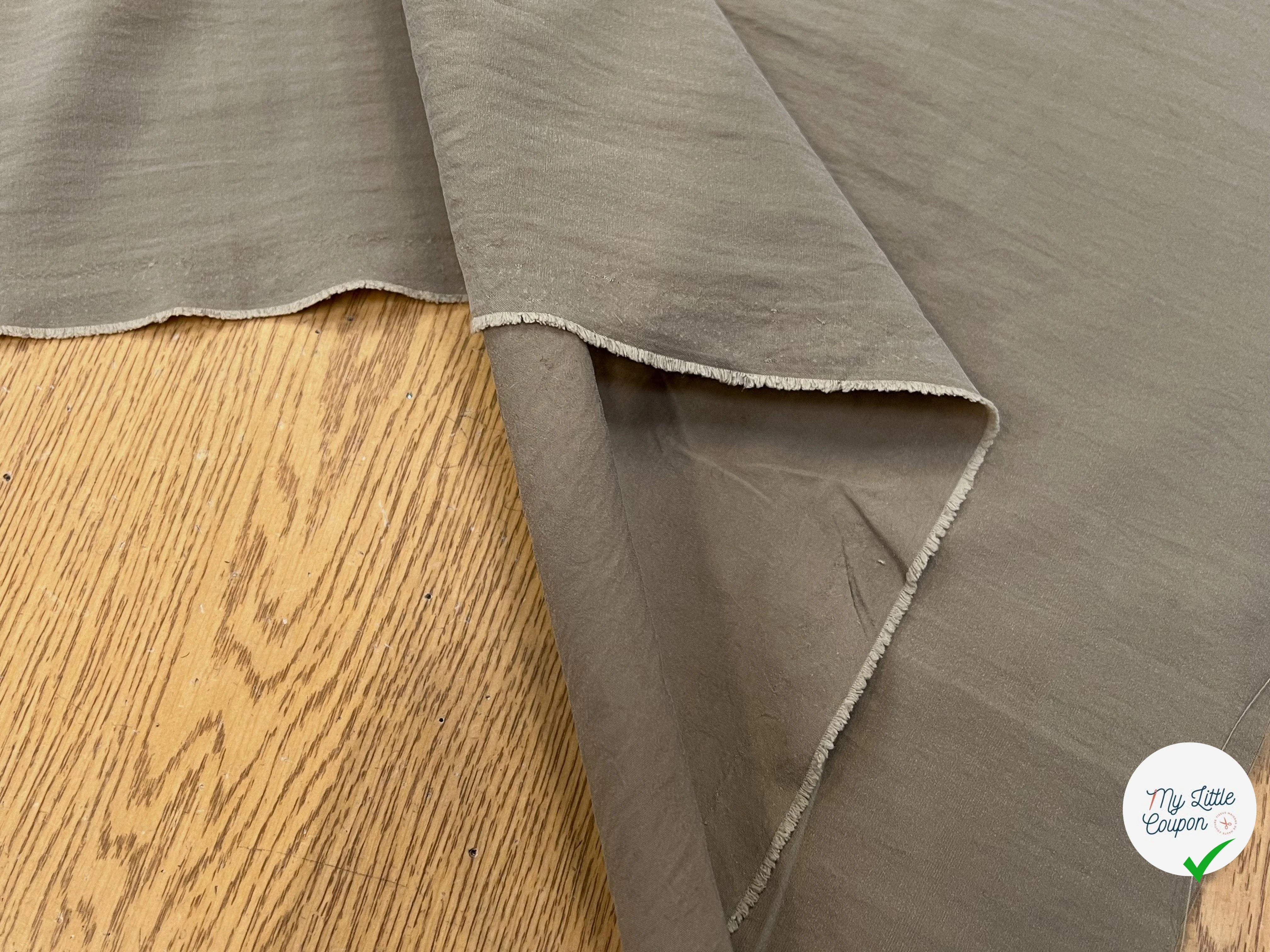 TOILE PARKA CRAQUANTE TAUPE - My Little Coupon