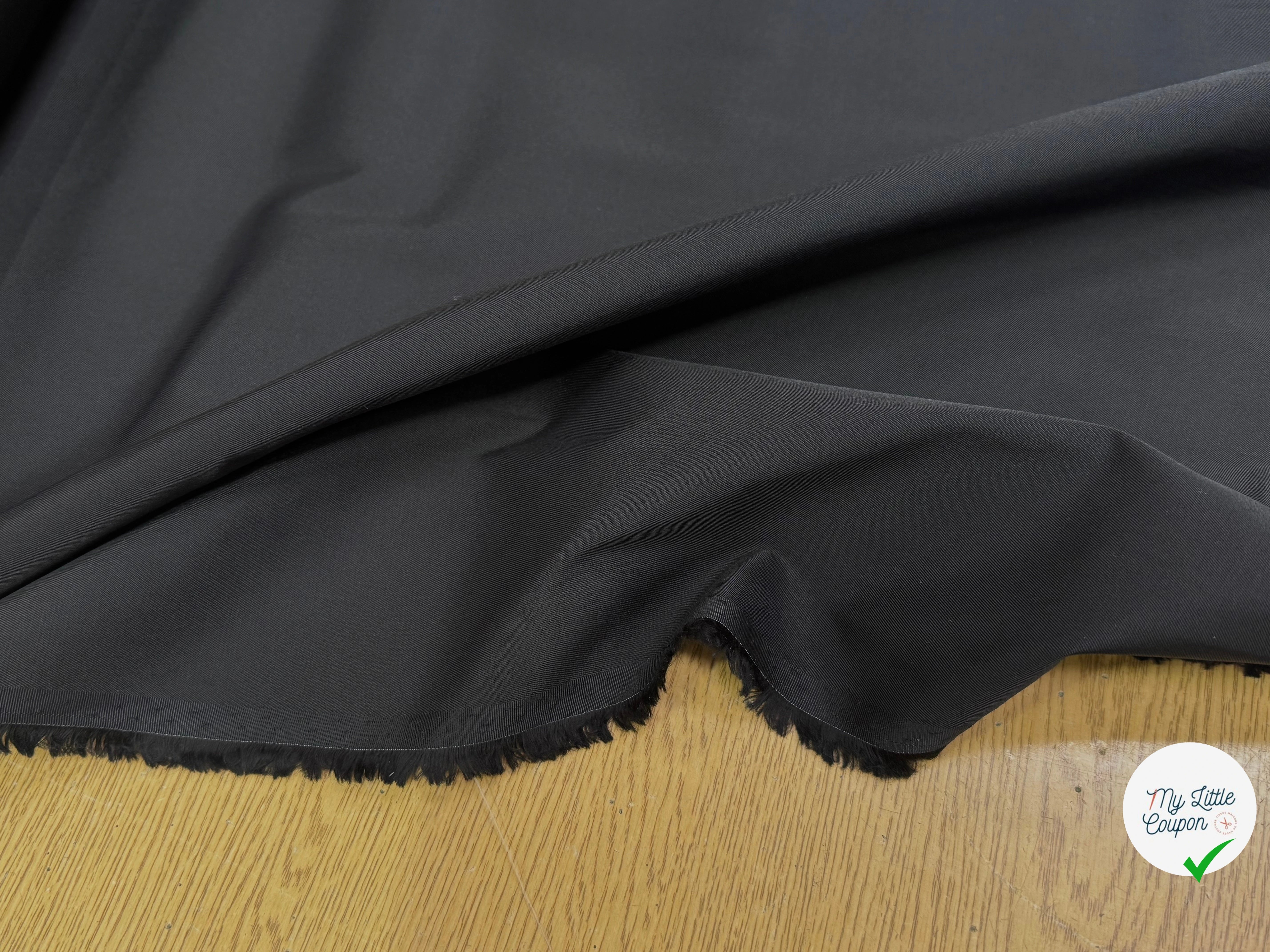 TOILE PARKA POLYAMIDE LOURDE NOIR SERGÉ - My Little Coupon