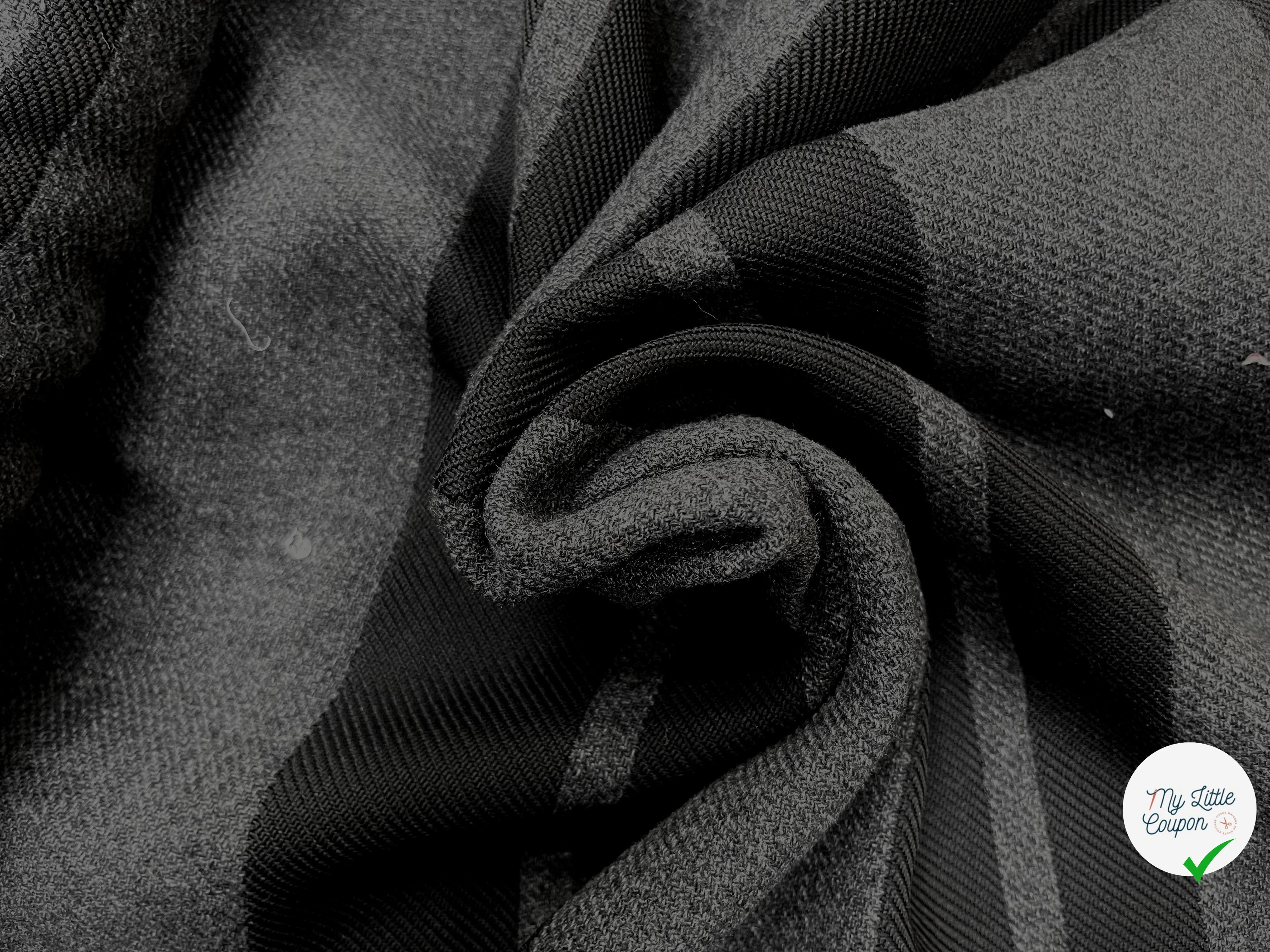 TOILE POLYLAINE GRIS RAYURES NOIRES - My Little Coupon