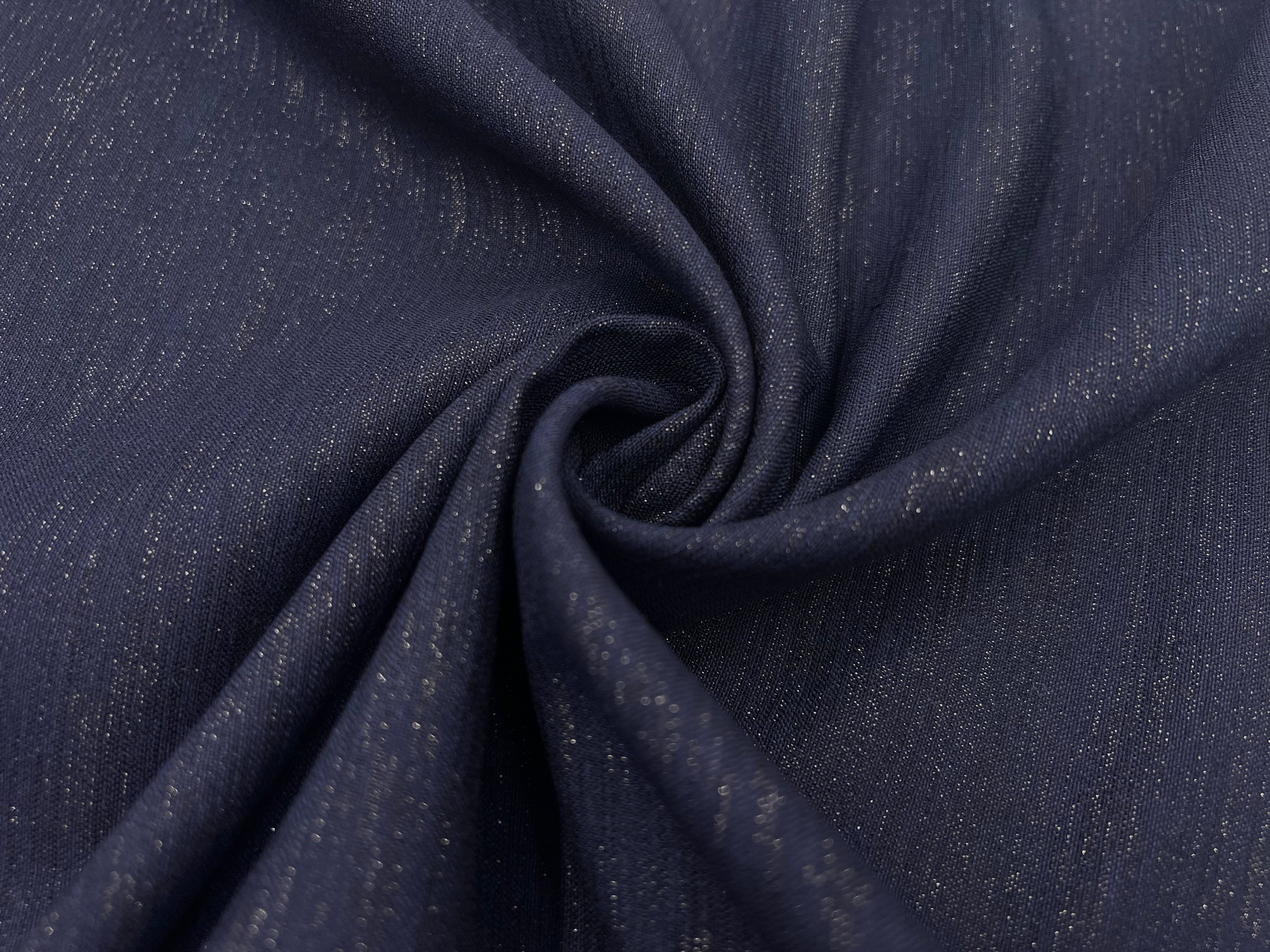 TOILE POLYLAINE MÉTALLISÉ MARINE MSO