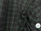 TOILE POLYVISCOSE CARREAUX VERT ET BLEU FONCÉ MLC INTERN