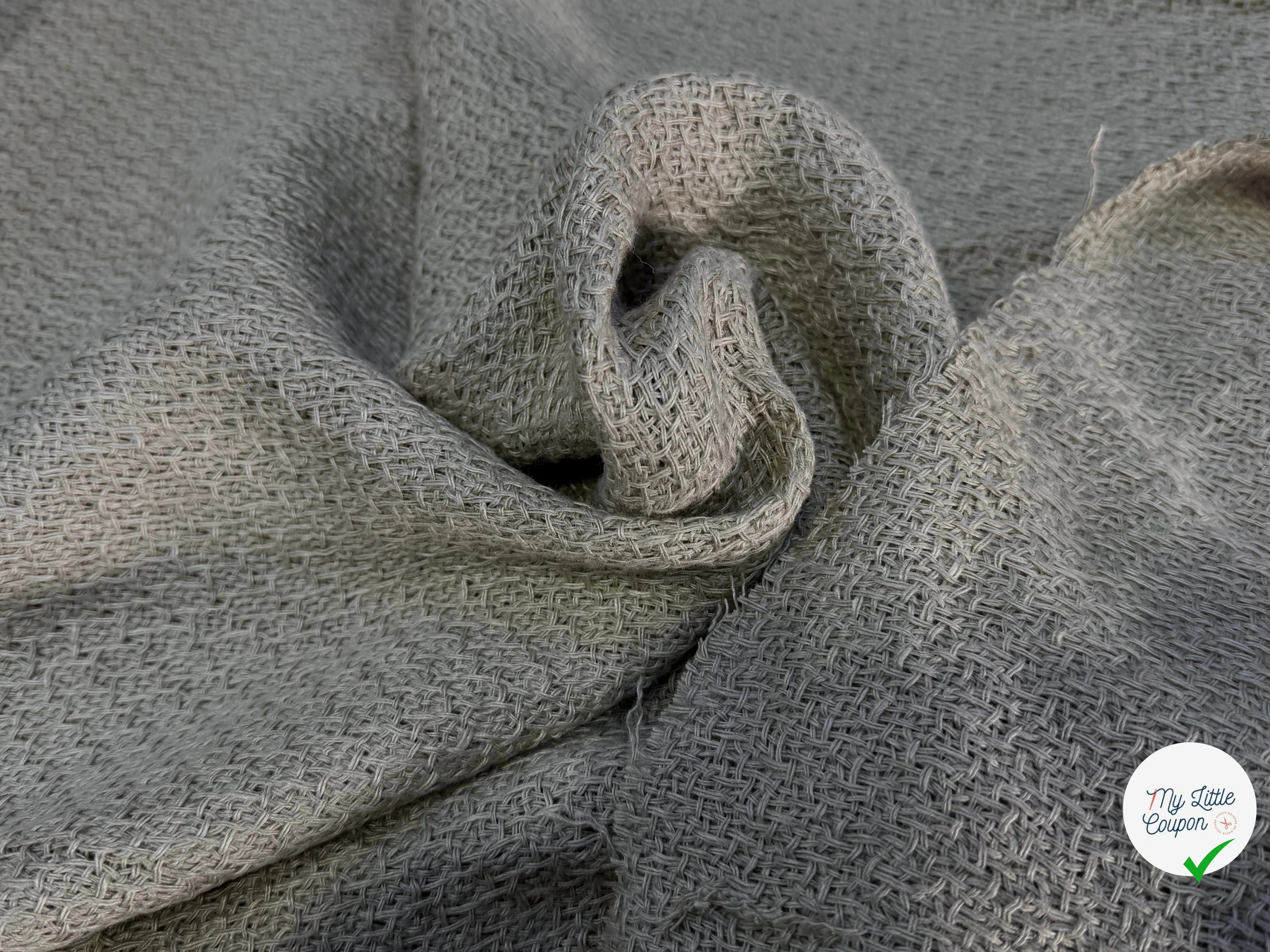 TOILE RUSTIQUE COTON TRICOTÉE À BASE DE FILS BEIGE - My Little Coupon