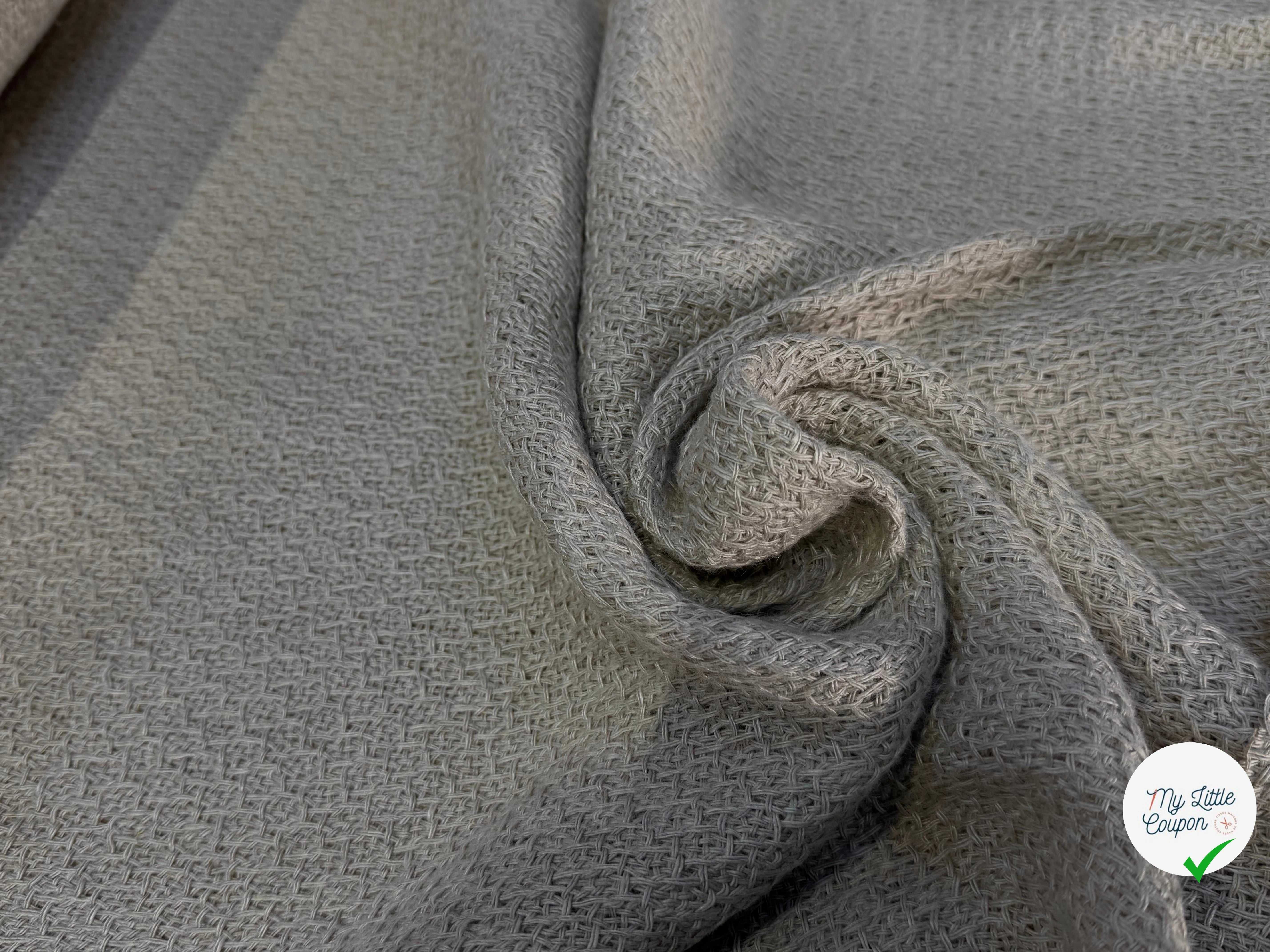 TOILE RUSTIQUE COTON TRICOTÉE À BASE DE FILS BEIGE - My Little Coupon