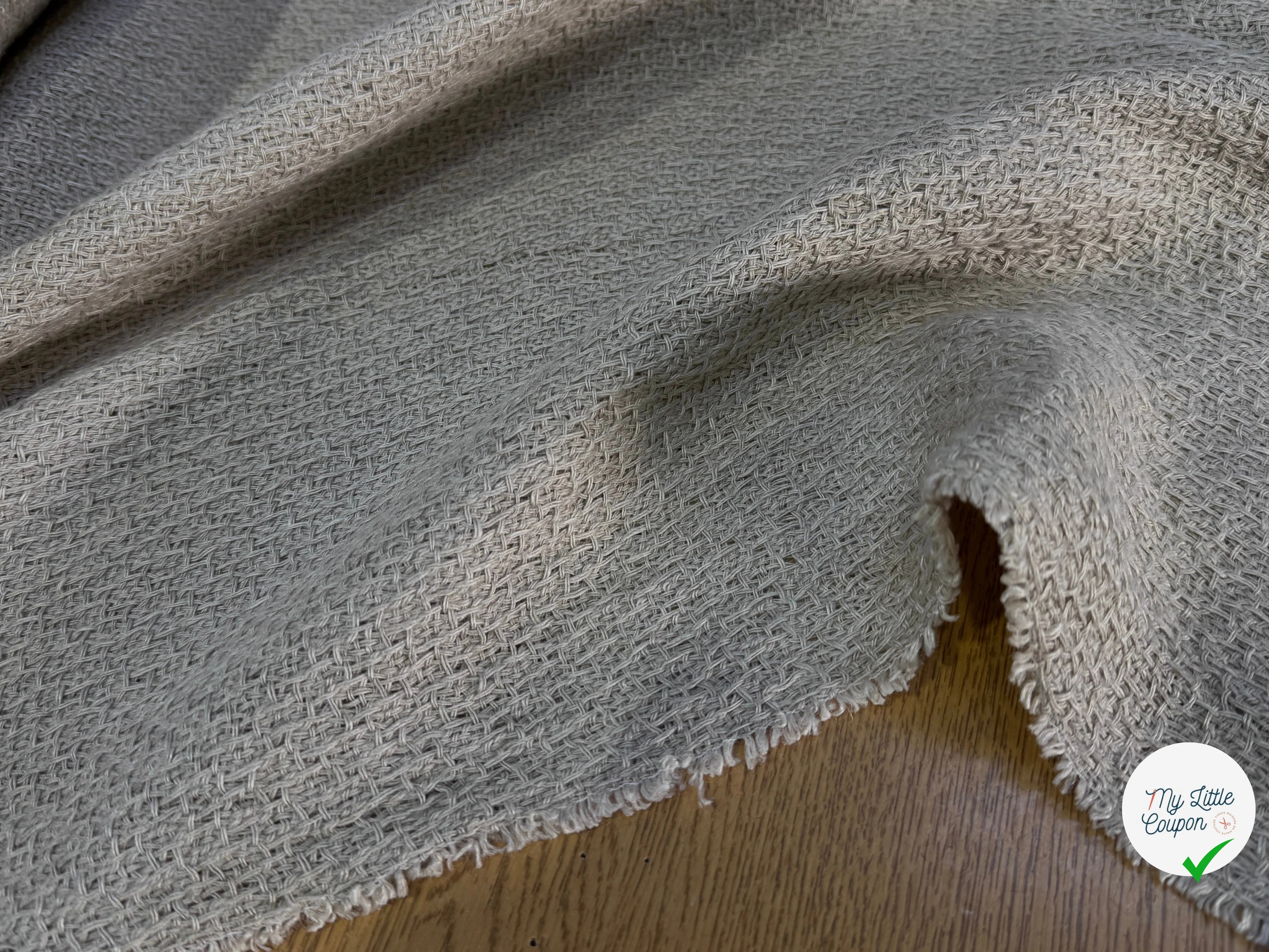 TOILE RUSTIQUE COTON TRICOTÉE À BASE DE FILS BEIGE - My Little Coupon