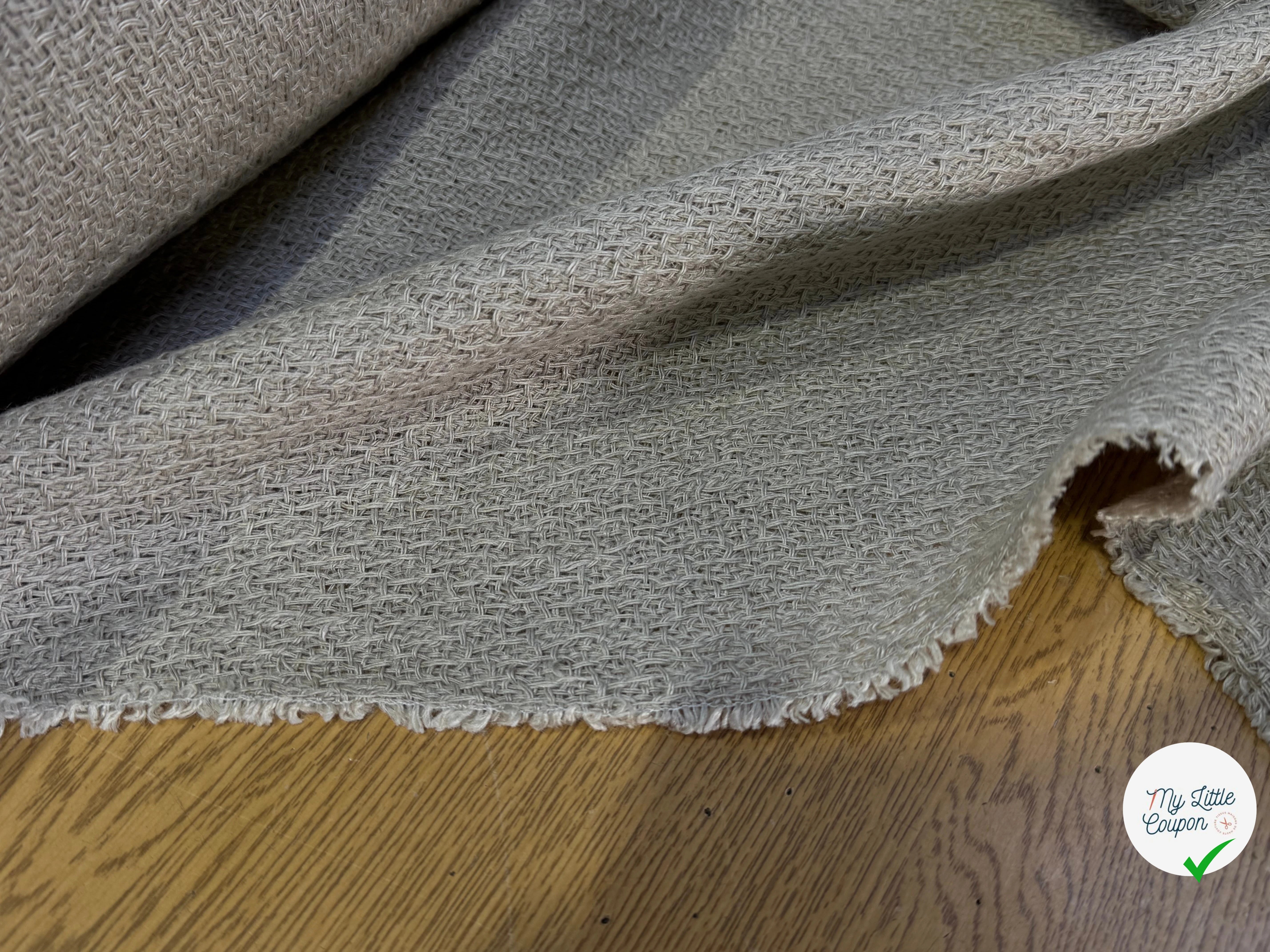 TOILE RUSTIQUE COTON TRICOTÉE À BASE DE FILS BEIGE - My Little Coupon