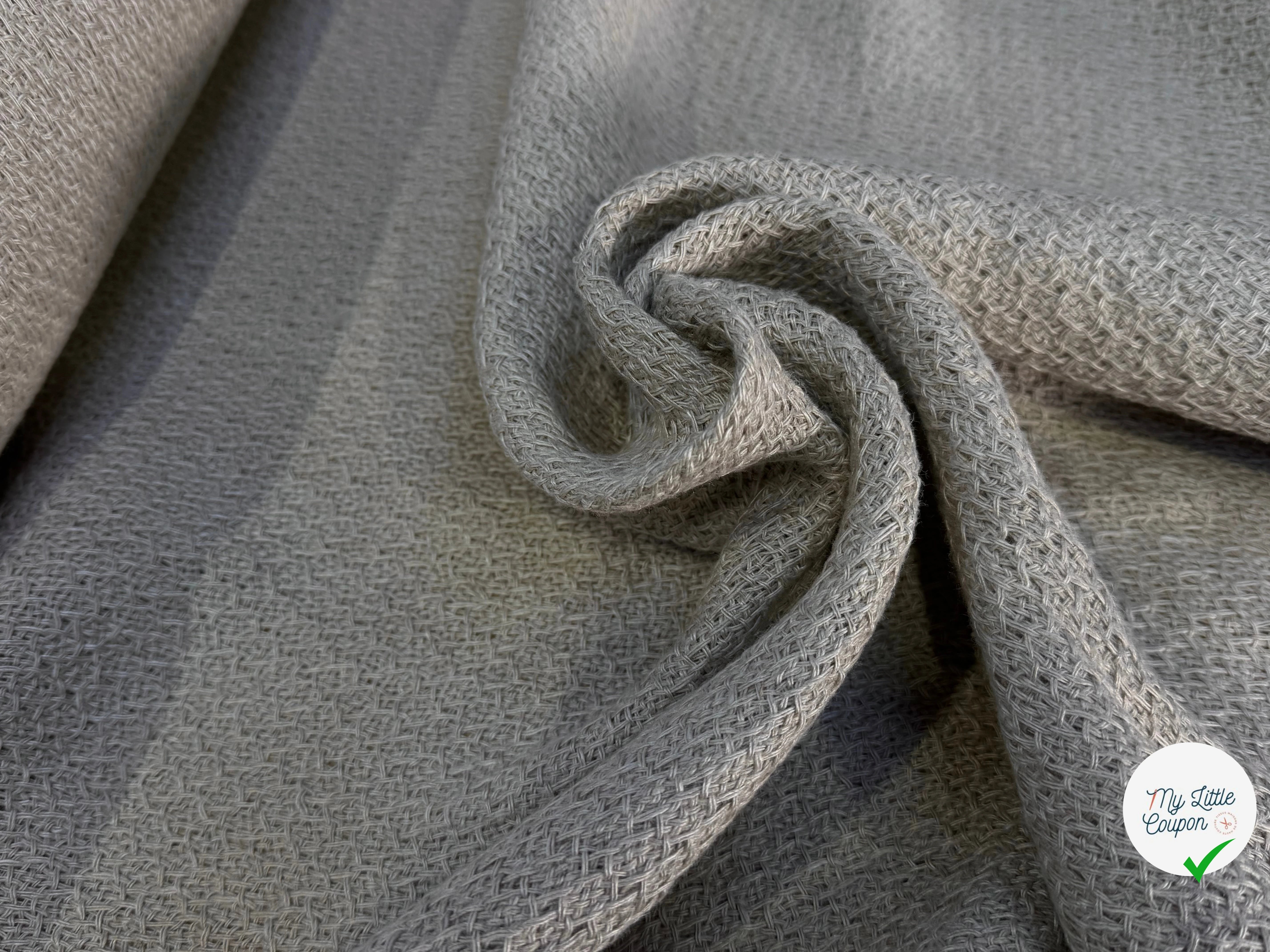 TOILE RUSTIQUE COTON TRICOTÉE À BASE DE FILS BEIGE - My Little Coupon