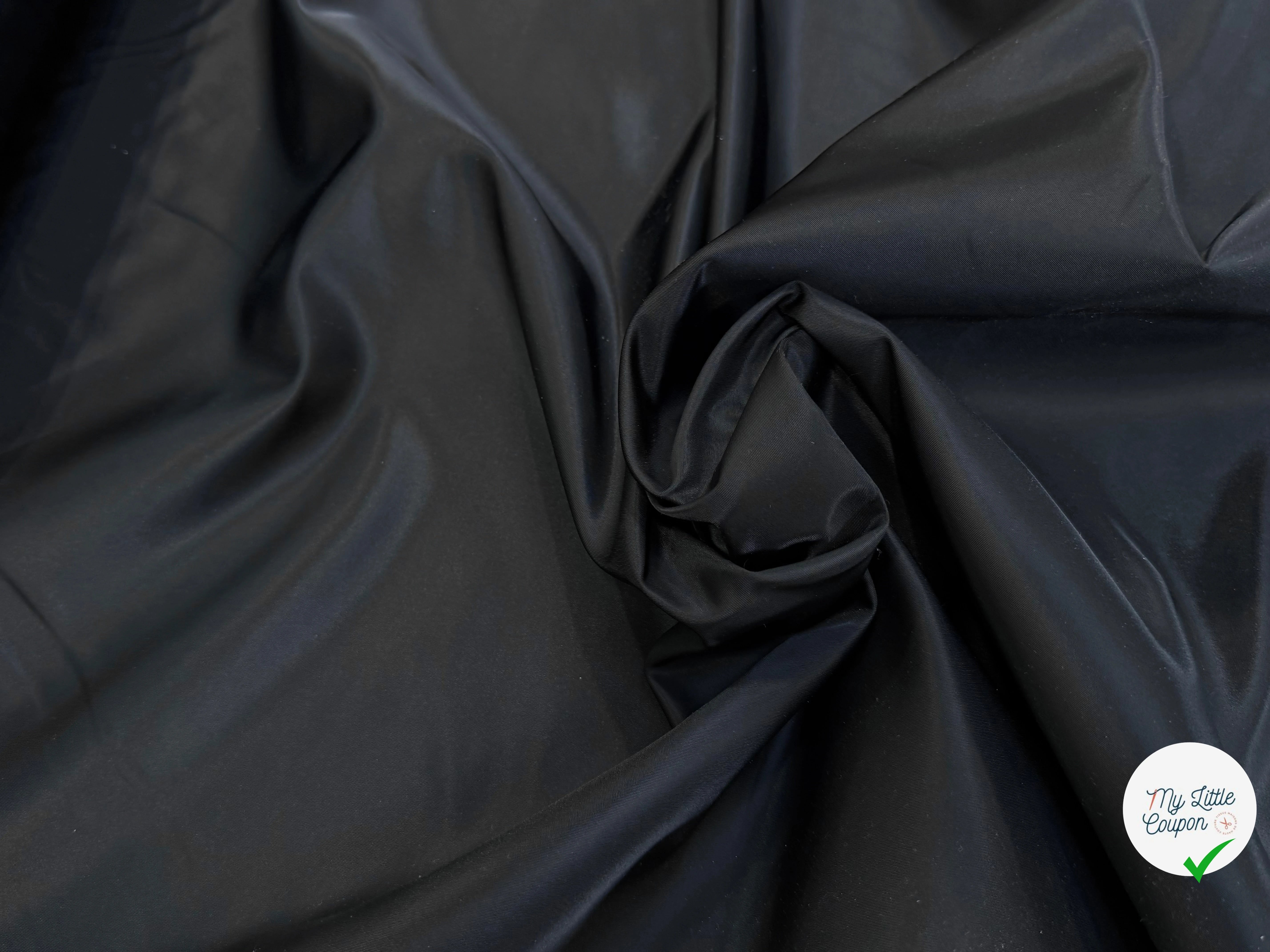 TOILE SATIN LOURD NOIR CRAQUANTE - My Little Coupon