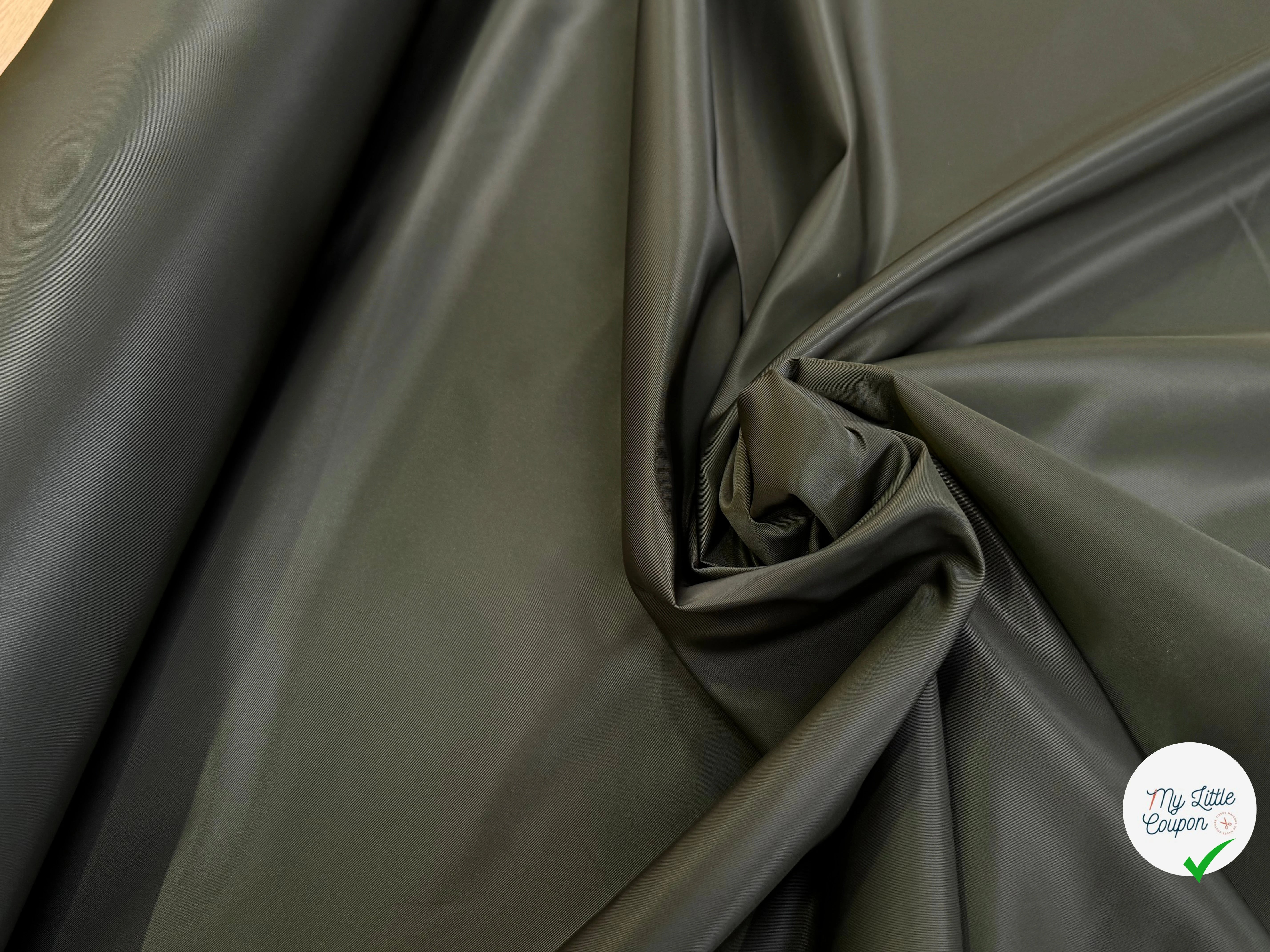 TOILE SATIN LOURD VERT OLIVE - My Little Coupon