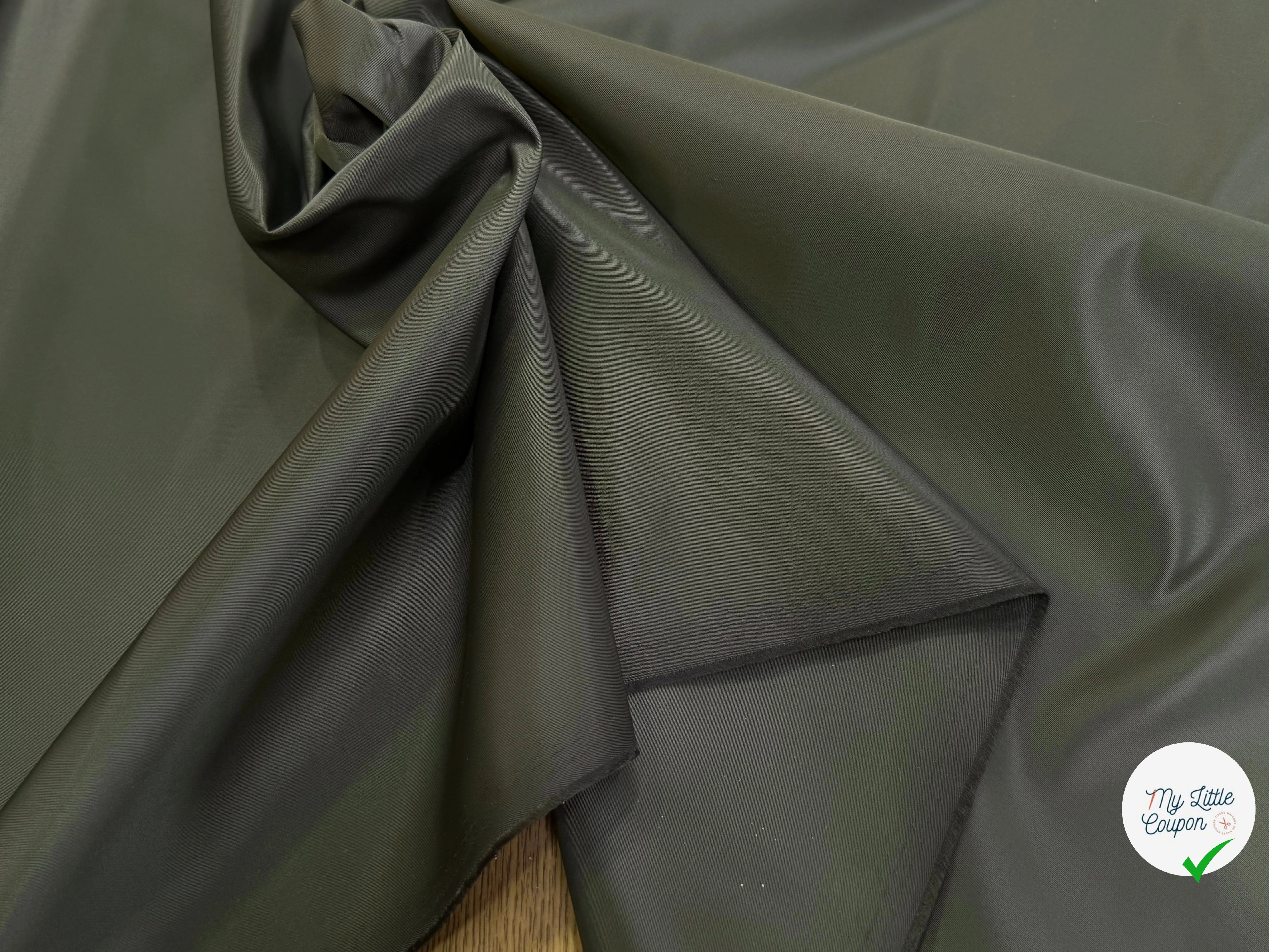 TOILE SATIN LOURD VERT OLIVE - My Little Coupon
