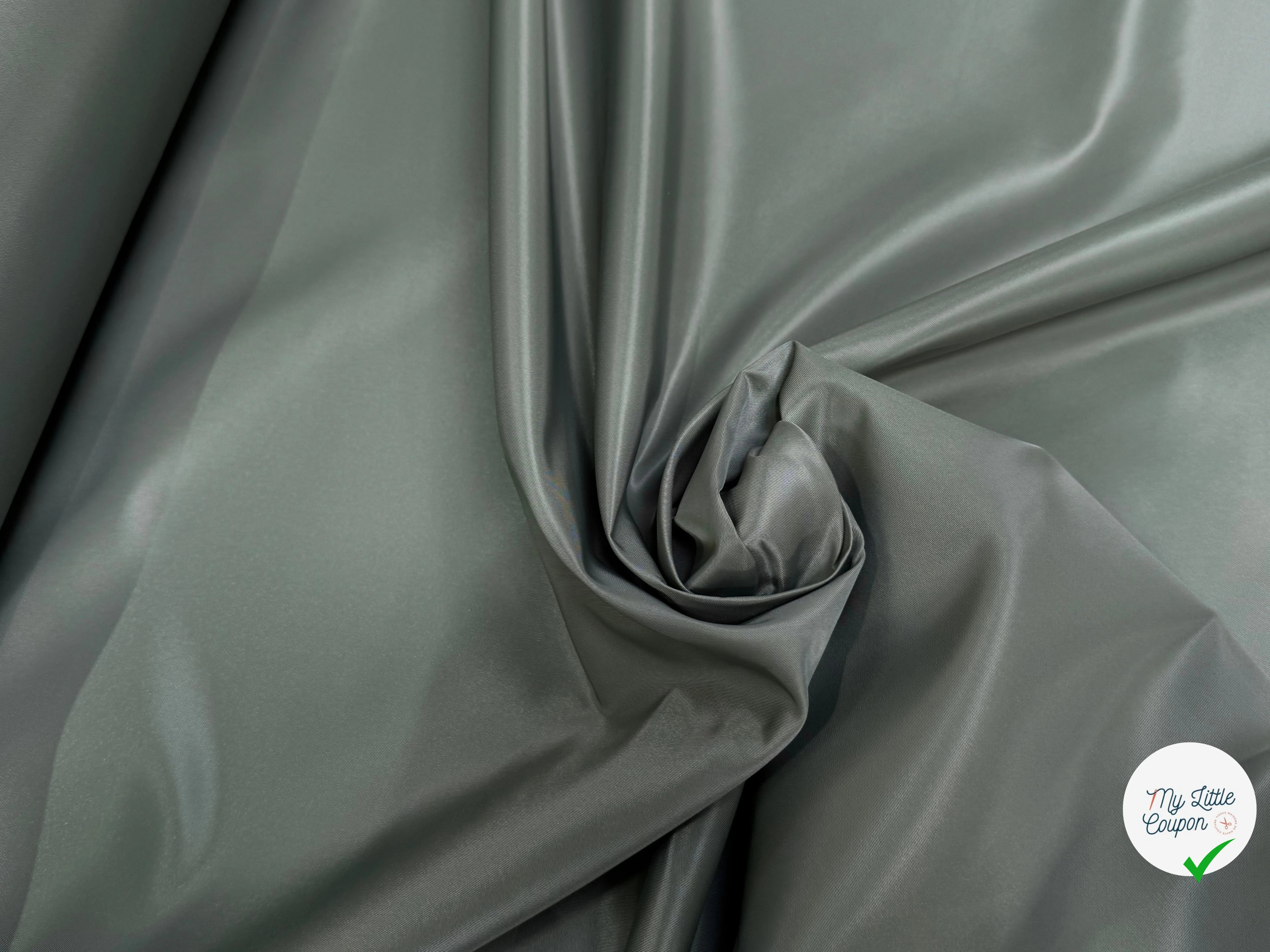 TOILE SATIN SEMI-LOURD VERT KAKI - My Little Coupon