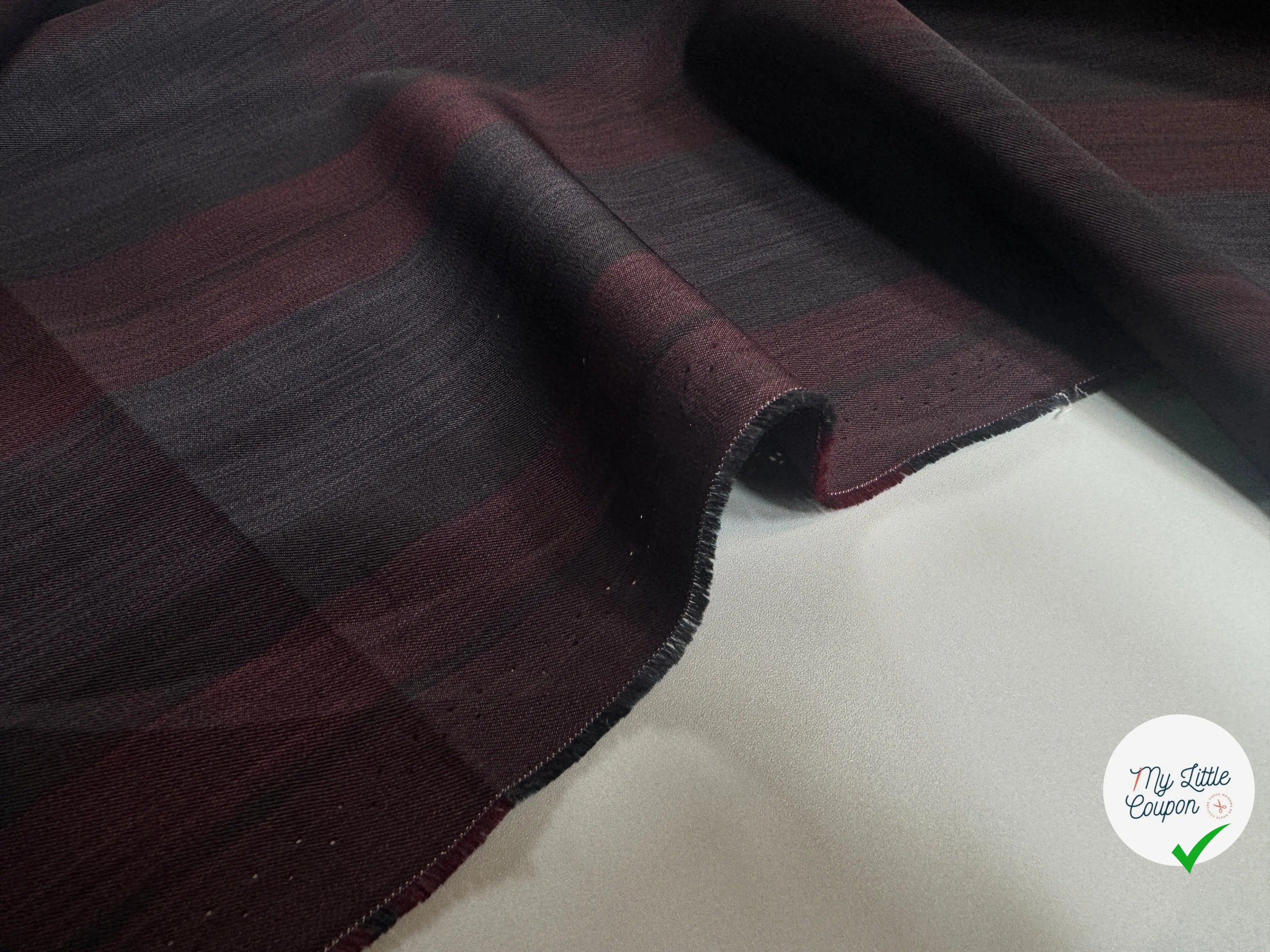 TOILE SERGÉ SOUPLE CARREAUX FONCÉS - My Little Coupon