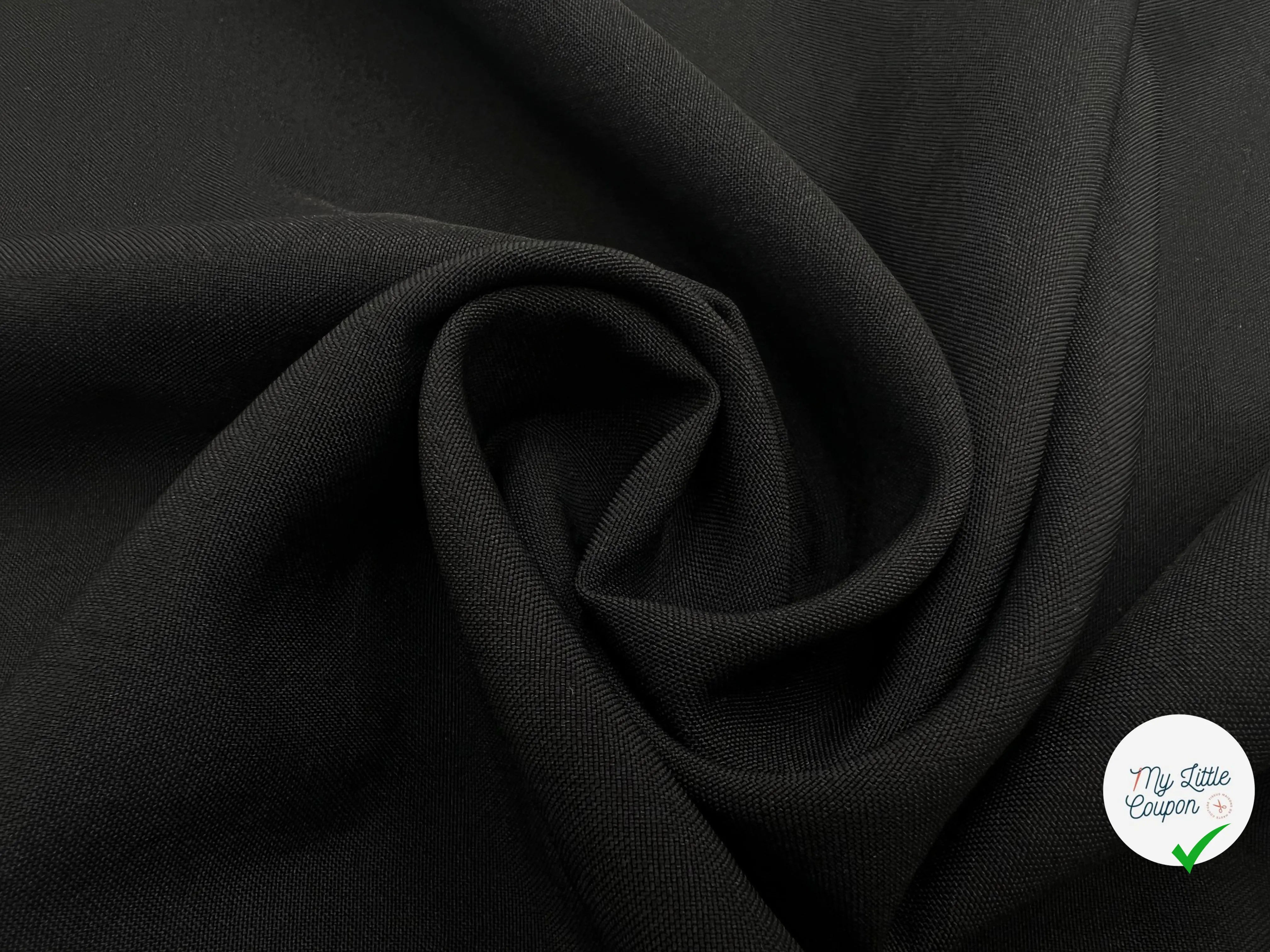 TOILE SOUPLE NOIRE - My Little Coupon - tissu - coudre
