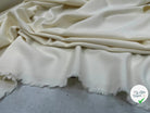 TOILE SOUPLE VISCOSE LAINE VIERGE BLANC  ITALIE LEGERES RAYURES MSO