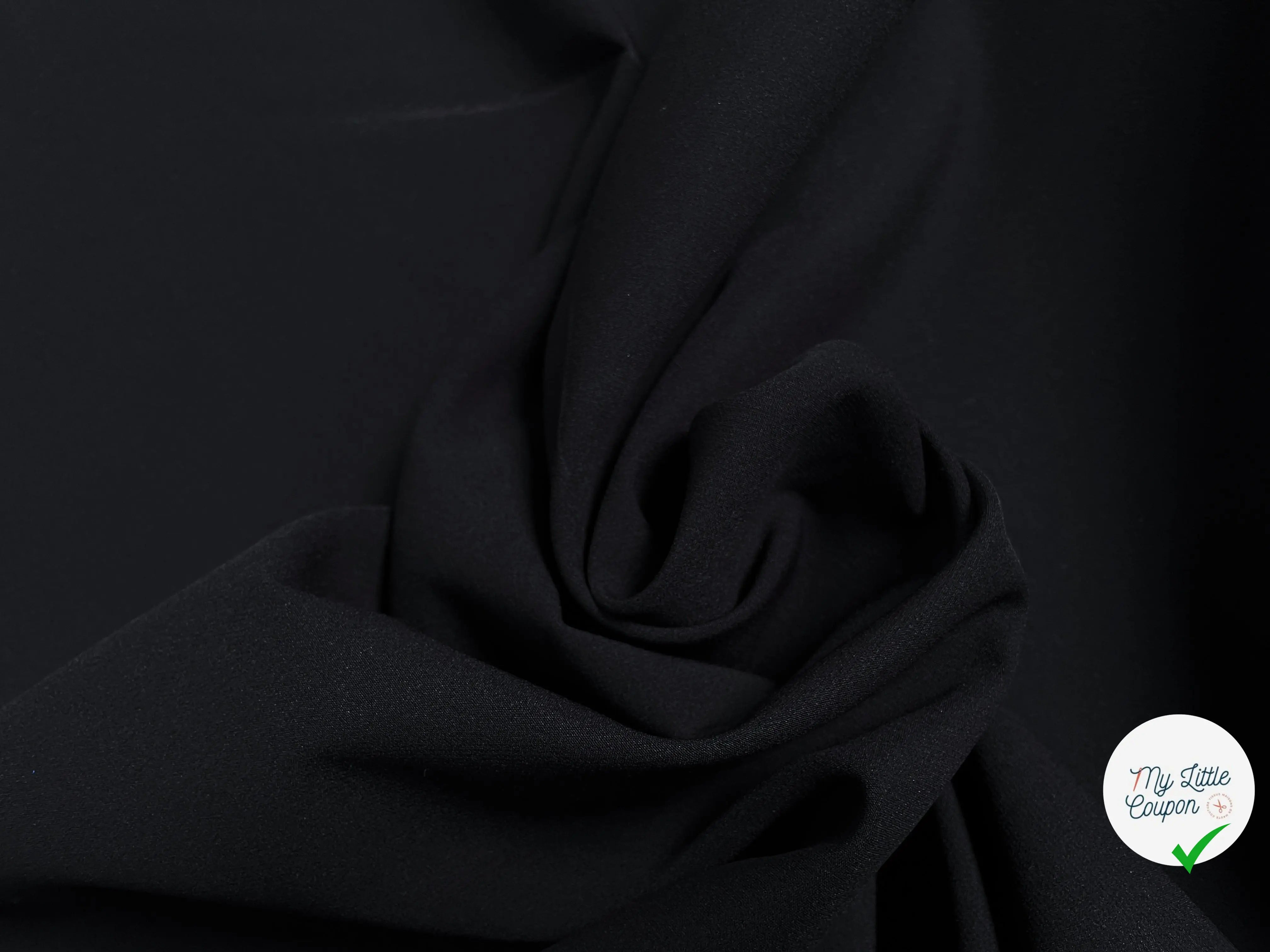 TOILE STRETCH NOIRE BONNE TENUE - My Little Coupon - tissu - coudre