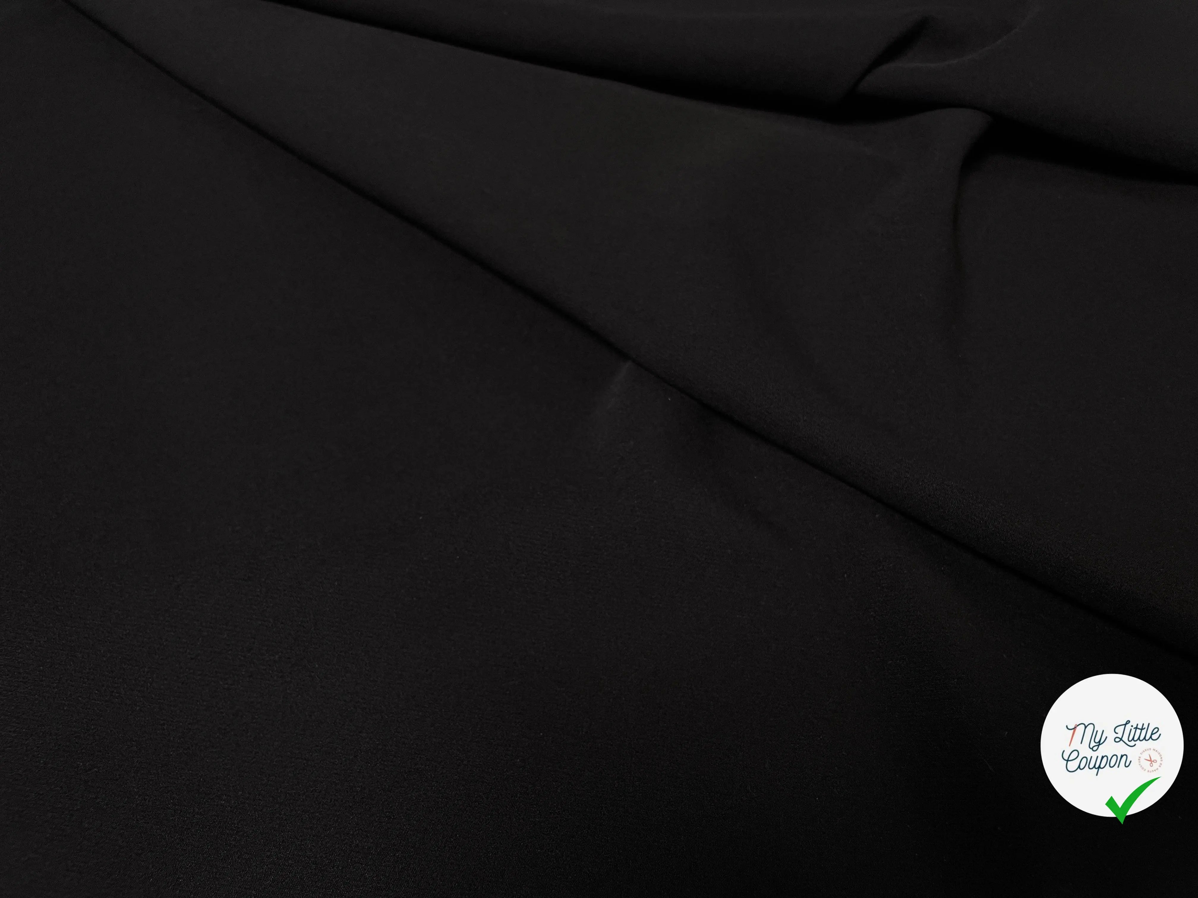 TOILE STRETCH NOIRE BONNE TENUE - My Little Coupon - tissu - coudre
