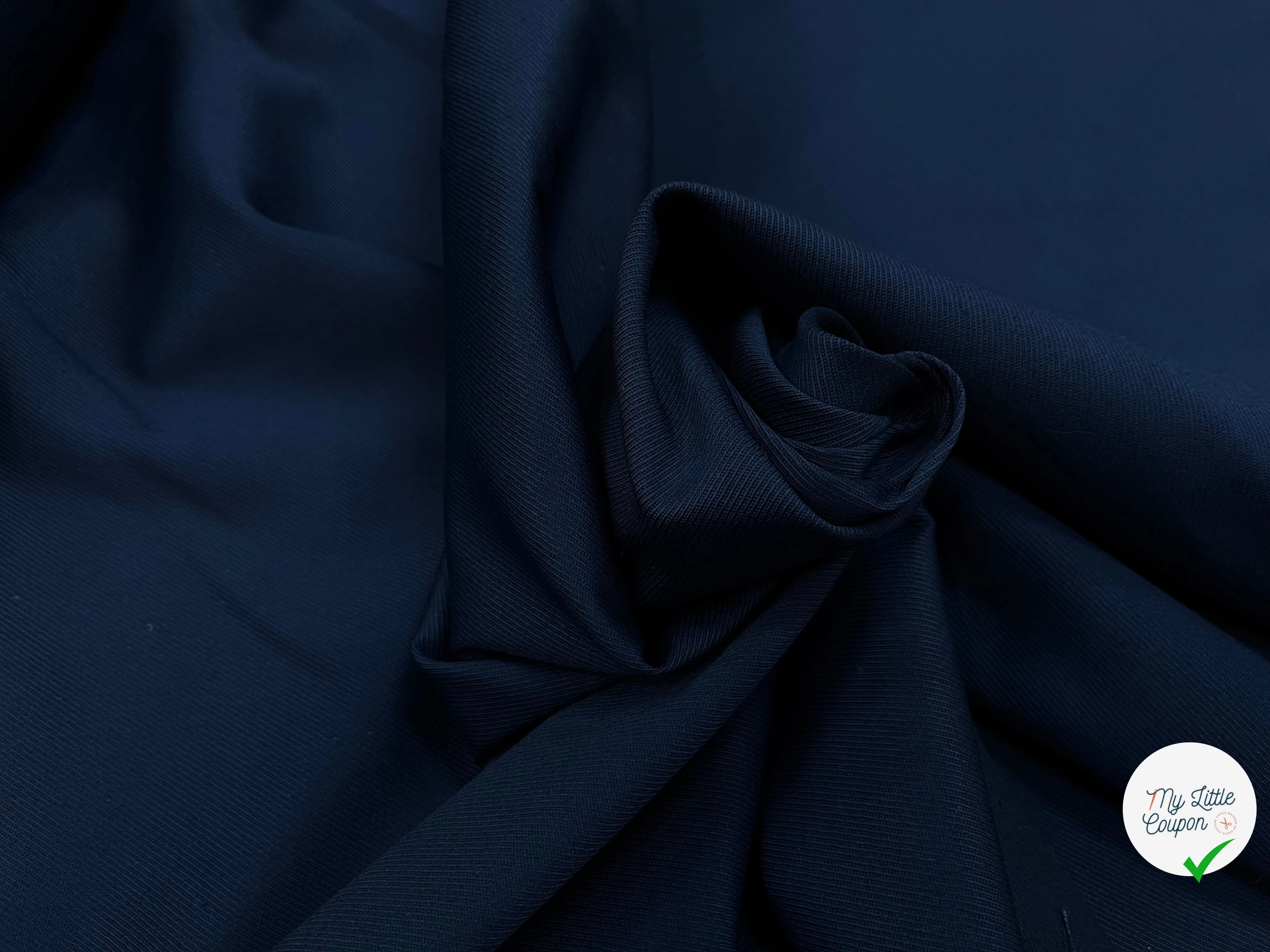 TOILE STRIÉE POLYESTER BLEU FONCÉ 113CM - My Little Coupon