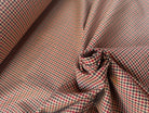 TOILE SUPERBE TENUE COTON PIED DE POULE BURGUNDY NOIR FOND CRÈME - My Little Coupon