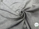 TOILE TISSÉE COTON LIN ARMURE APPARENTE CRÈME ARGENTÉ À RAYURES NOIRES - My Little Coupon