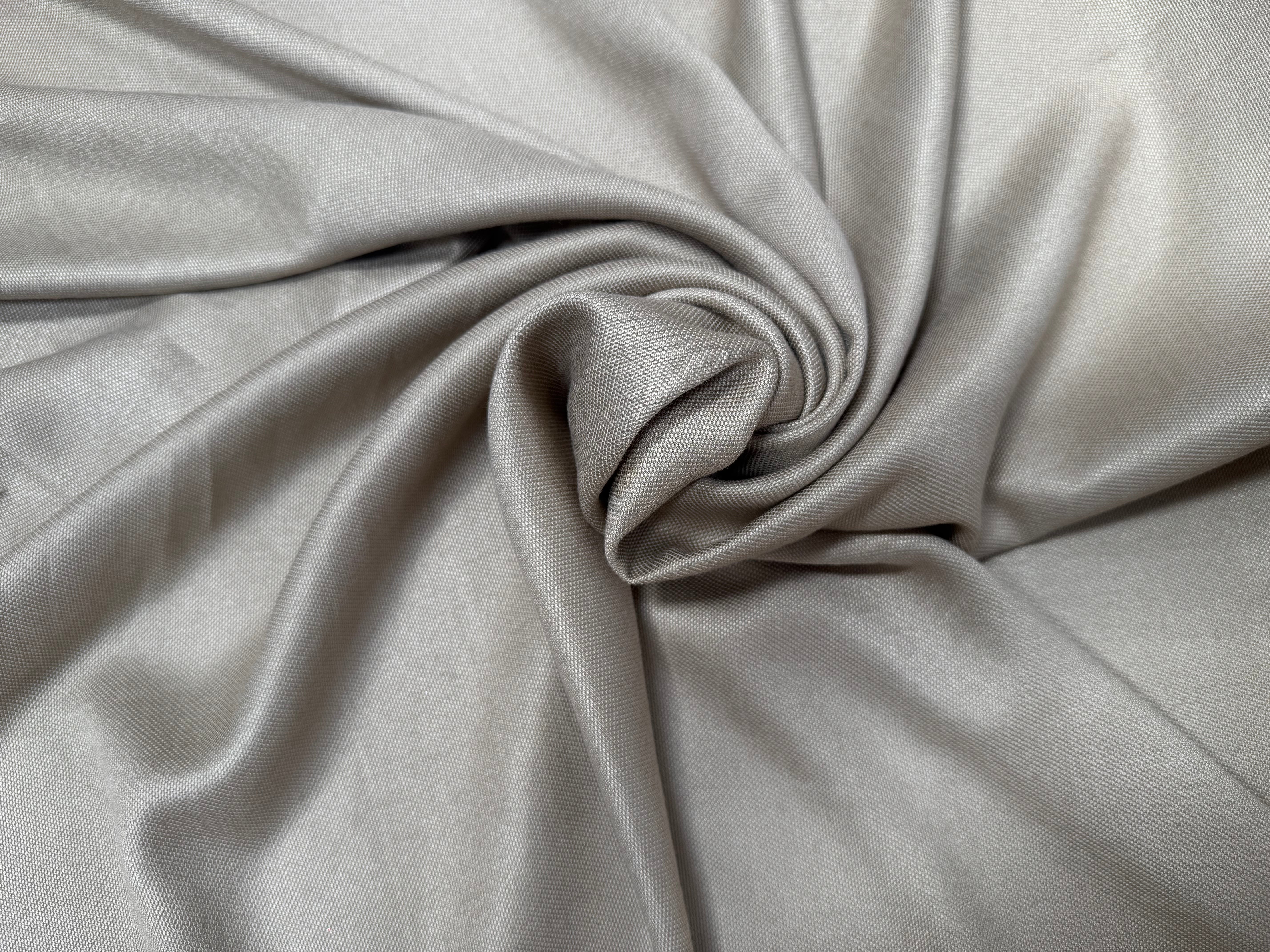 TOILE VISCOSE COTON LOURDE SATINÉE ARMURÉE UNI COULEUR NATRUEL - My Little Coupon