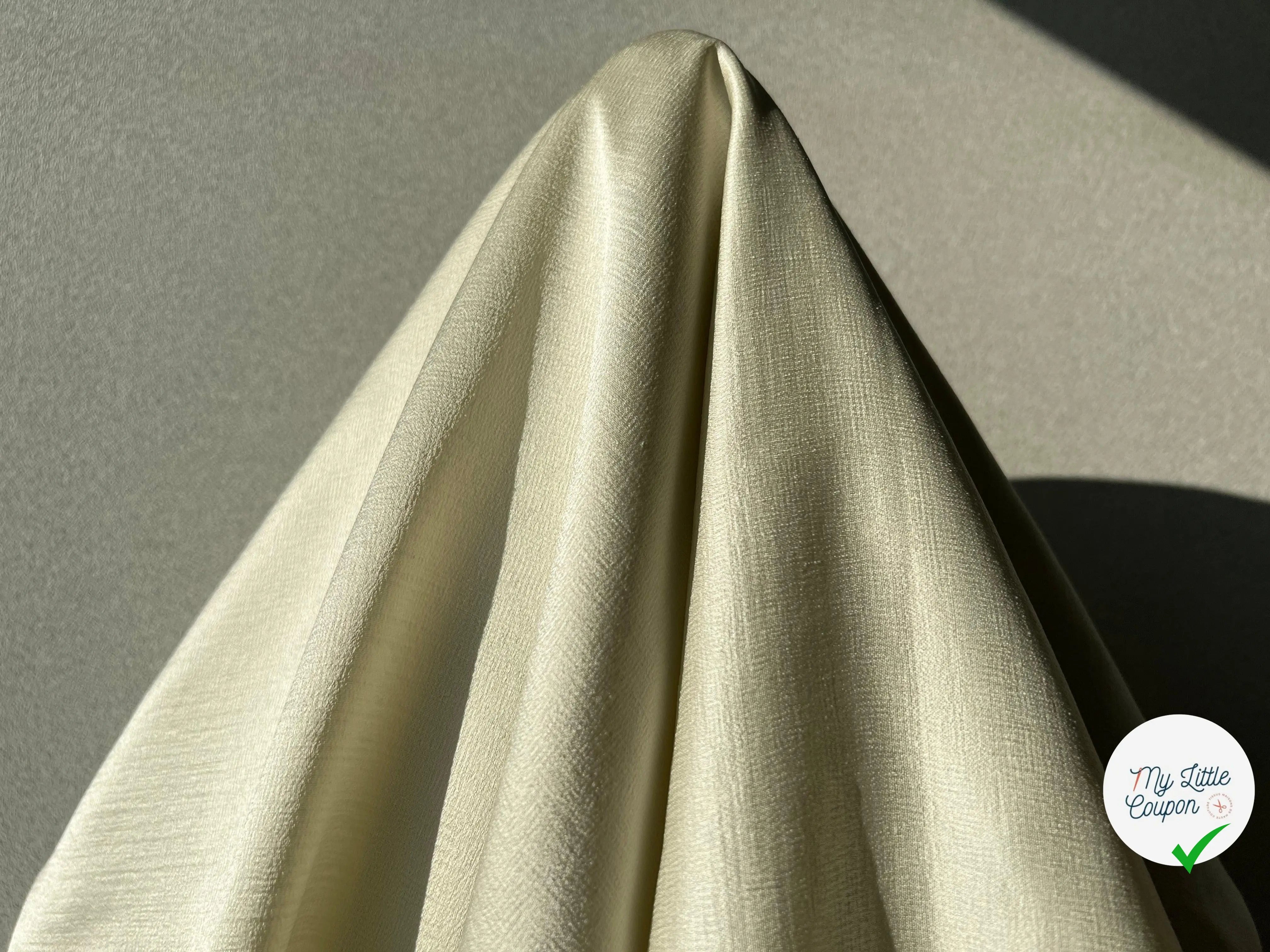 TOILE VISCOSE CRÈME MI PEAU D'ANGE / MI SHANTUNG - My Little Coupon - tissu - coudre