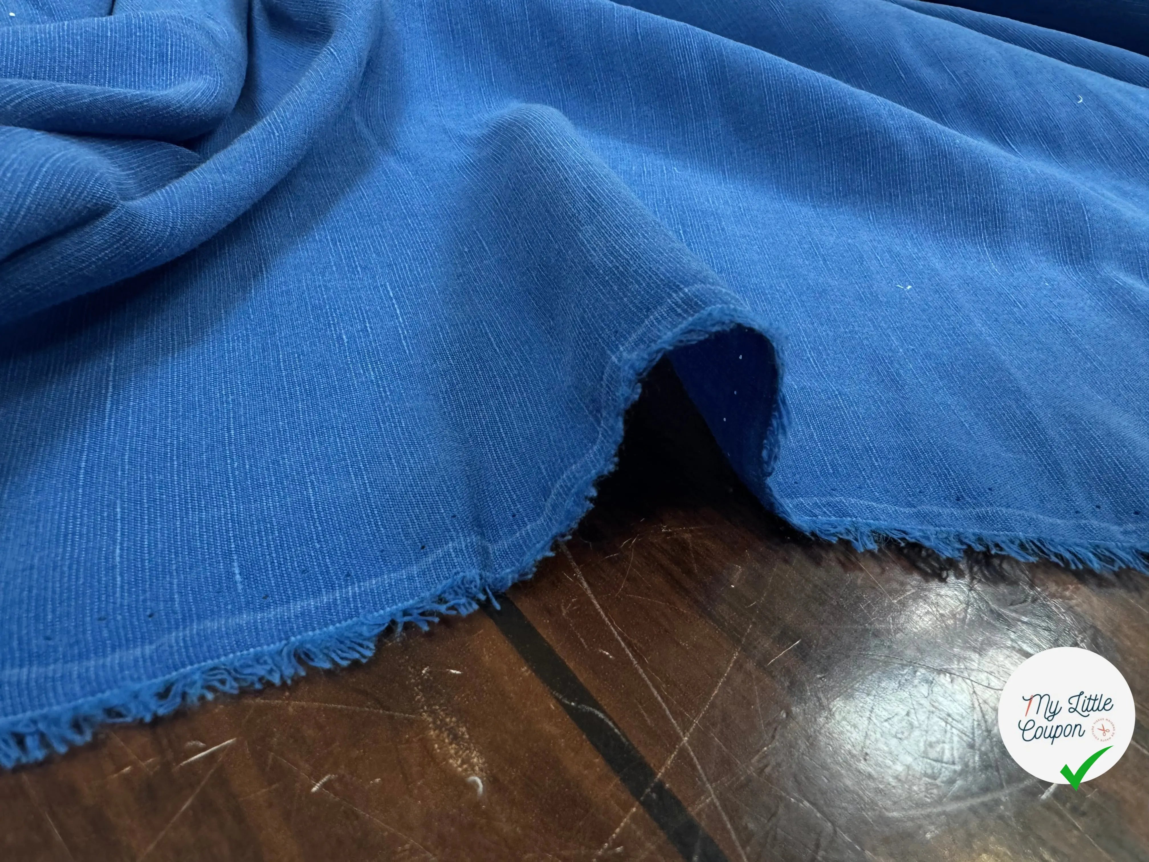 TOILE VISCOSE RUSTIC BLEU - My Little Coupon