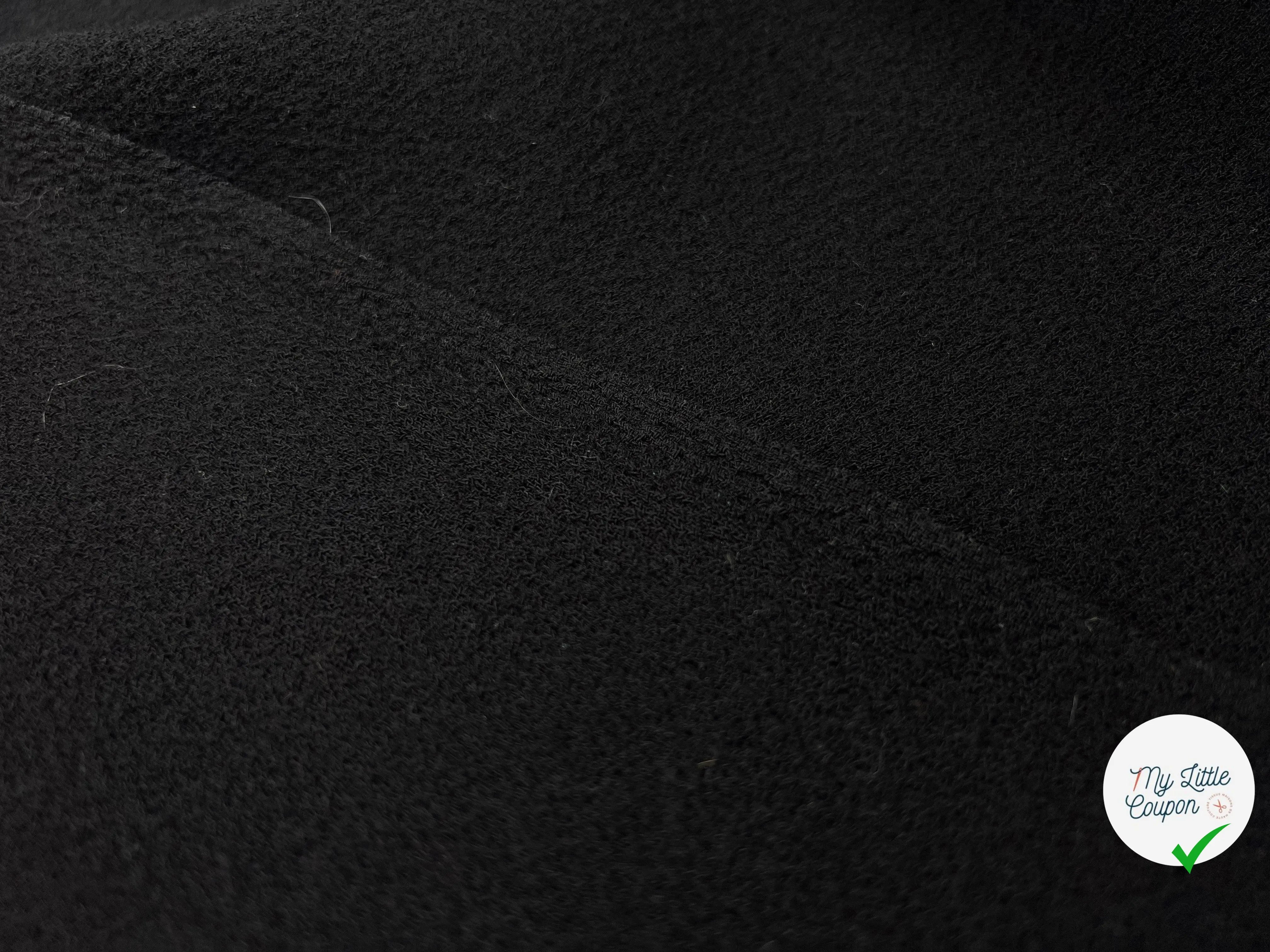 TRIPLE CRÊPE DE LAINE STRETCH NOIR - My Little Coupon - tissu - coudre
