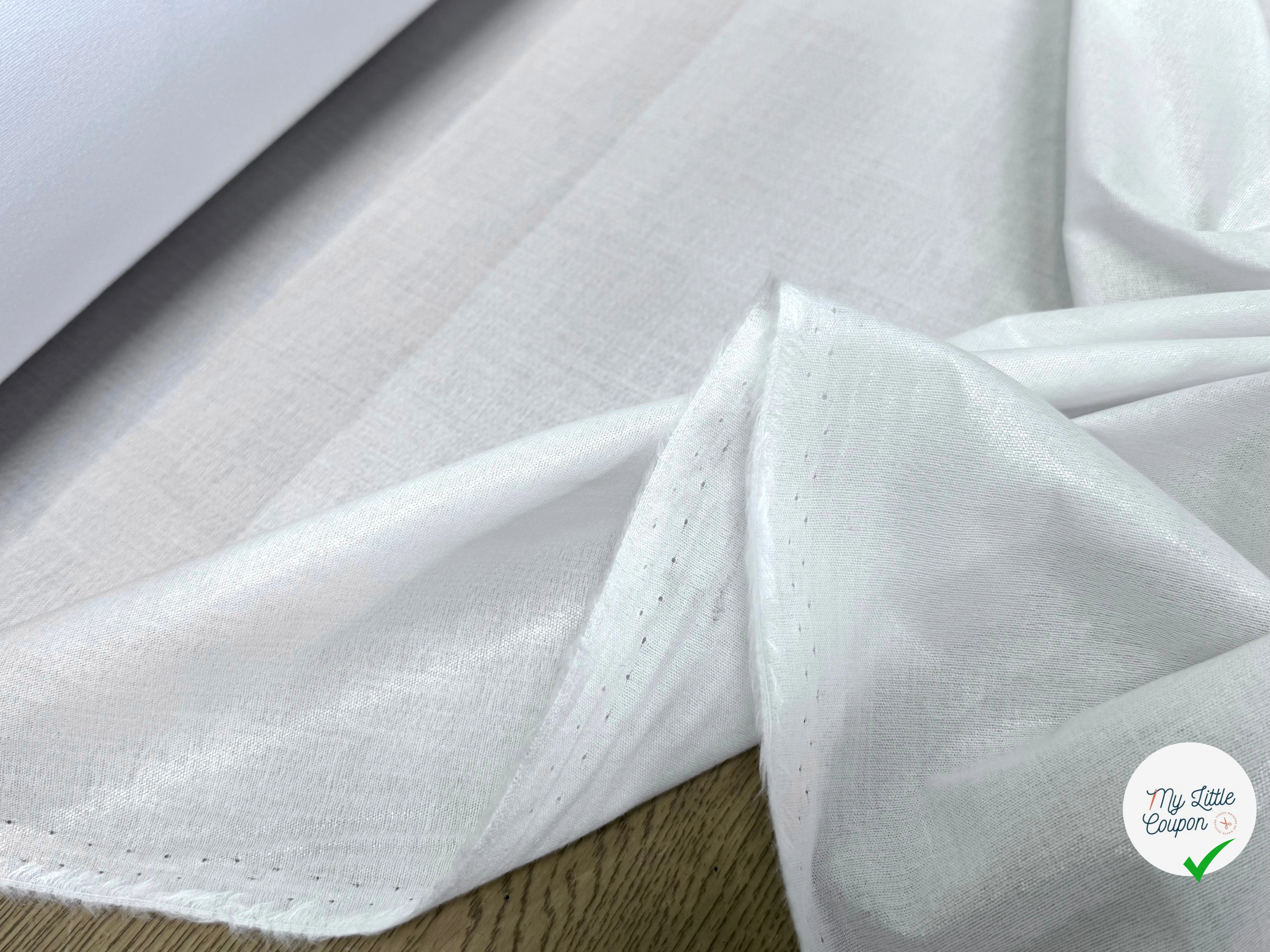 TRIPLURE THERMOCOLLANT COTON 90 DE LAIZE BLANC OPTIQUE - My Little Coupon