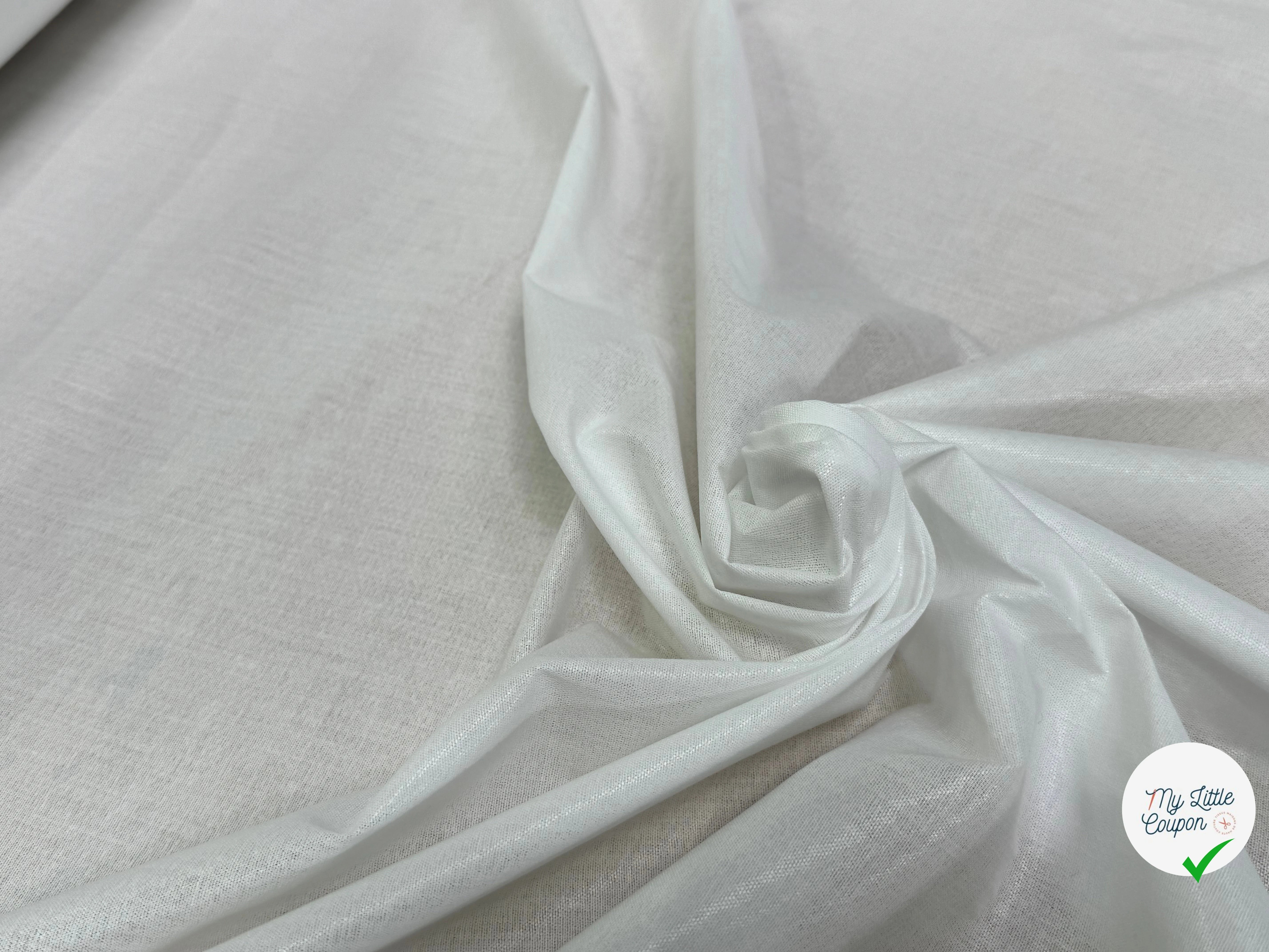 TRIPLURE THERMOCOLLANT COTON 90 DE LAIZE ÉCRU - My Little Coupon