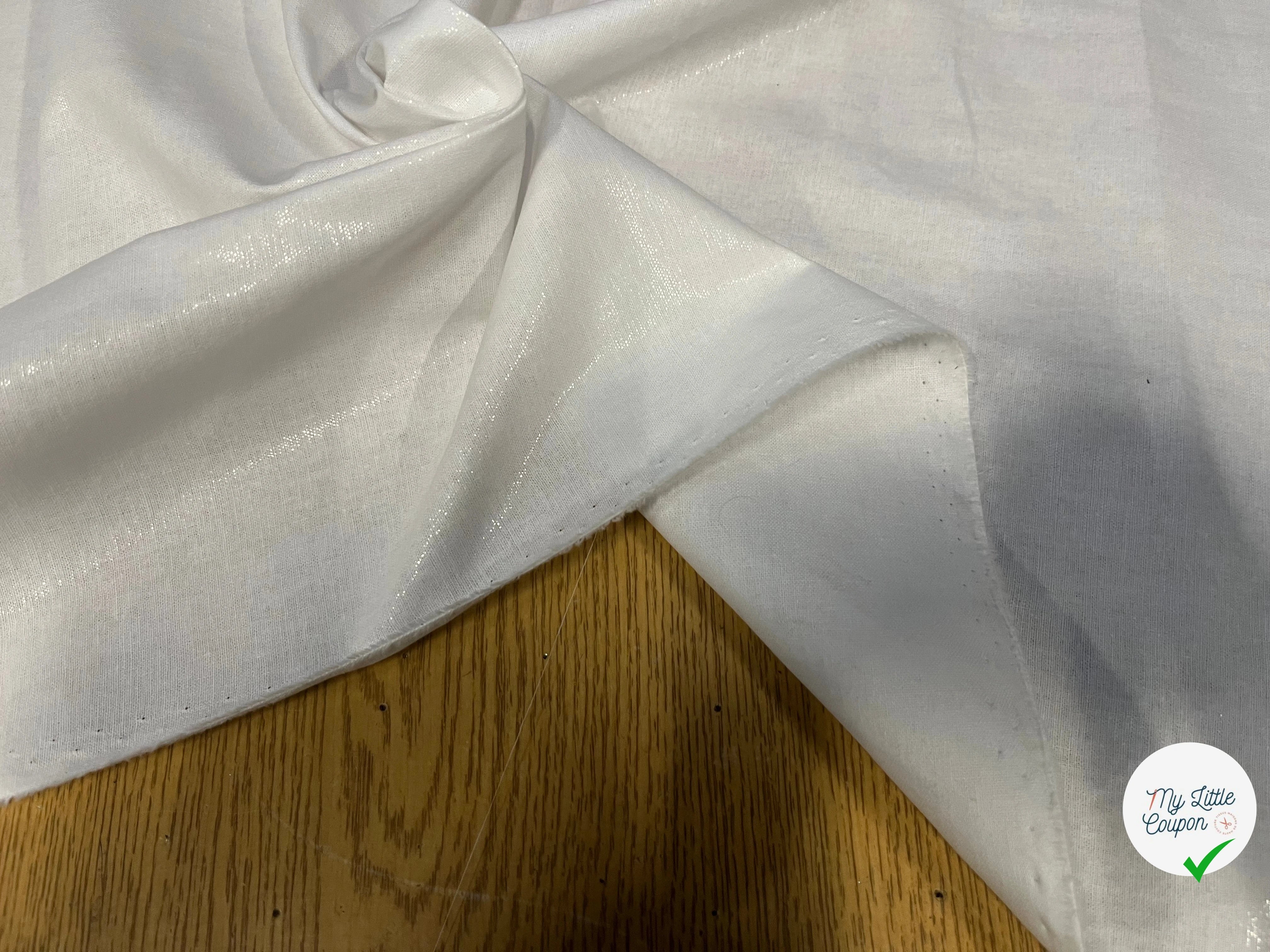 TRIPLURE THERMOCOLLANT TISSÉ BLANC ENDROIT SATINÉ - My Little Coupon