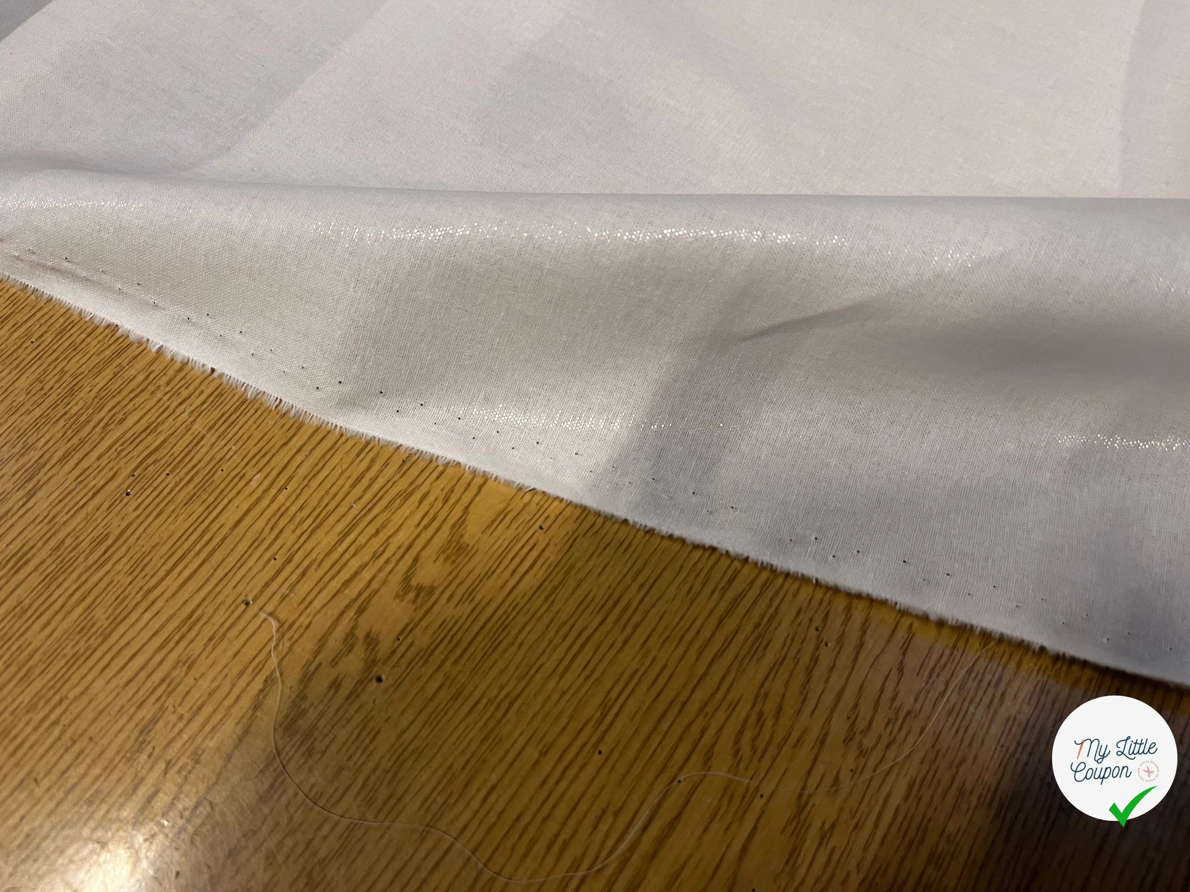 TRIPLURE THERMOCOLLANT TISSÉ BLANC ENDROIT SATINÉ - My Little Coupon