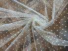 TULLE BLANC CASSÉ PLUMETIS IRISÉ ROSE - My Little Coupon