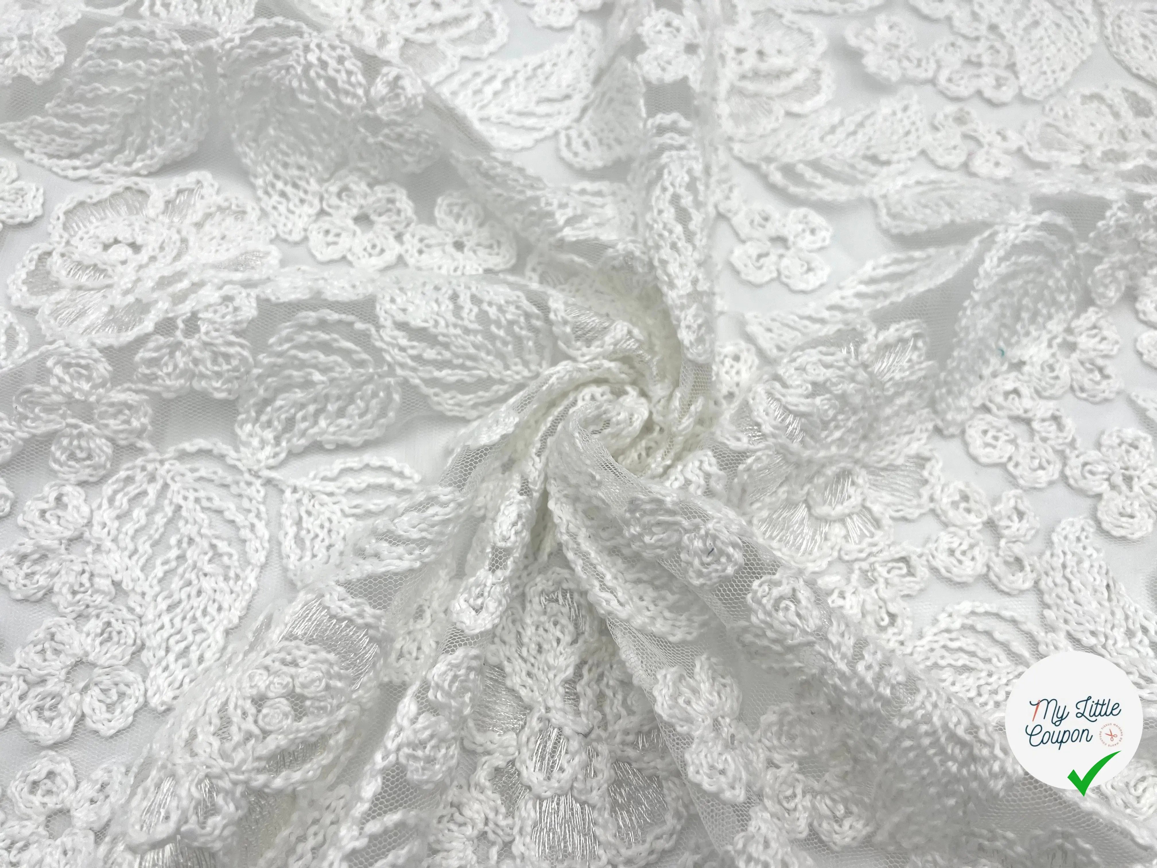 TULLE BRODÉ FLEURS SUBLIMES - My Little Coupon - tissu - coudre