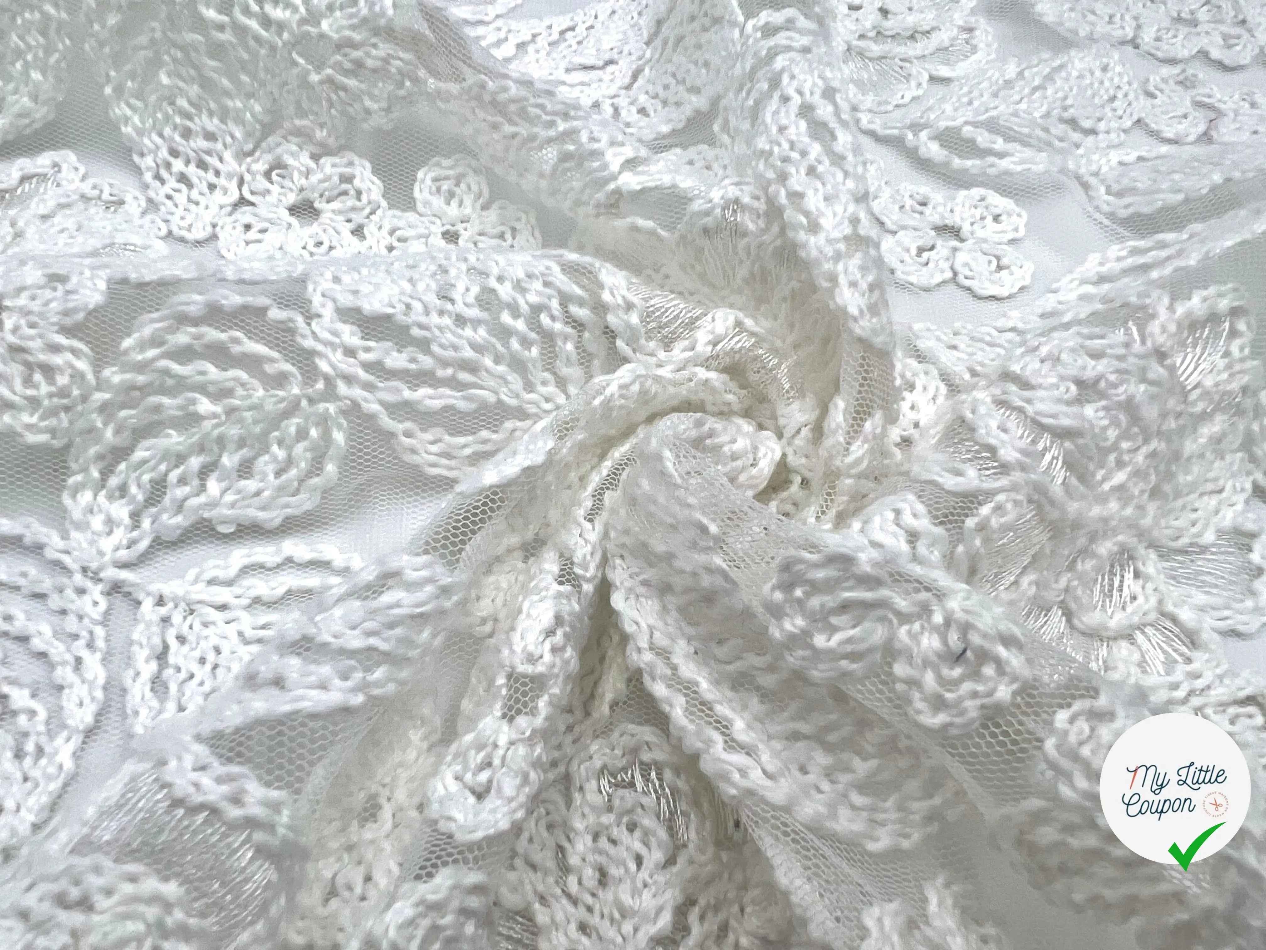 TULLE BRODÉ FLEURS SUBLIMES - My Little Coupon - tissu - coudre