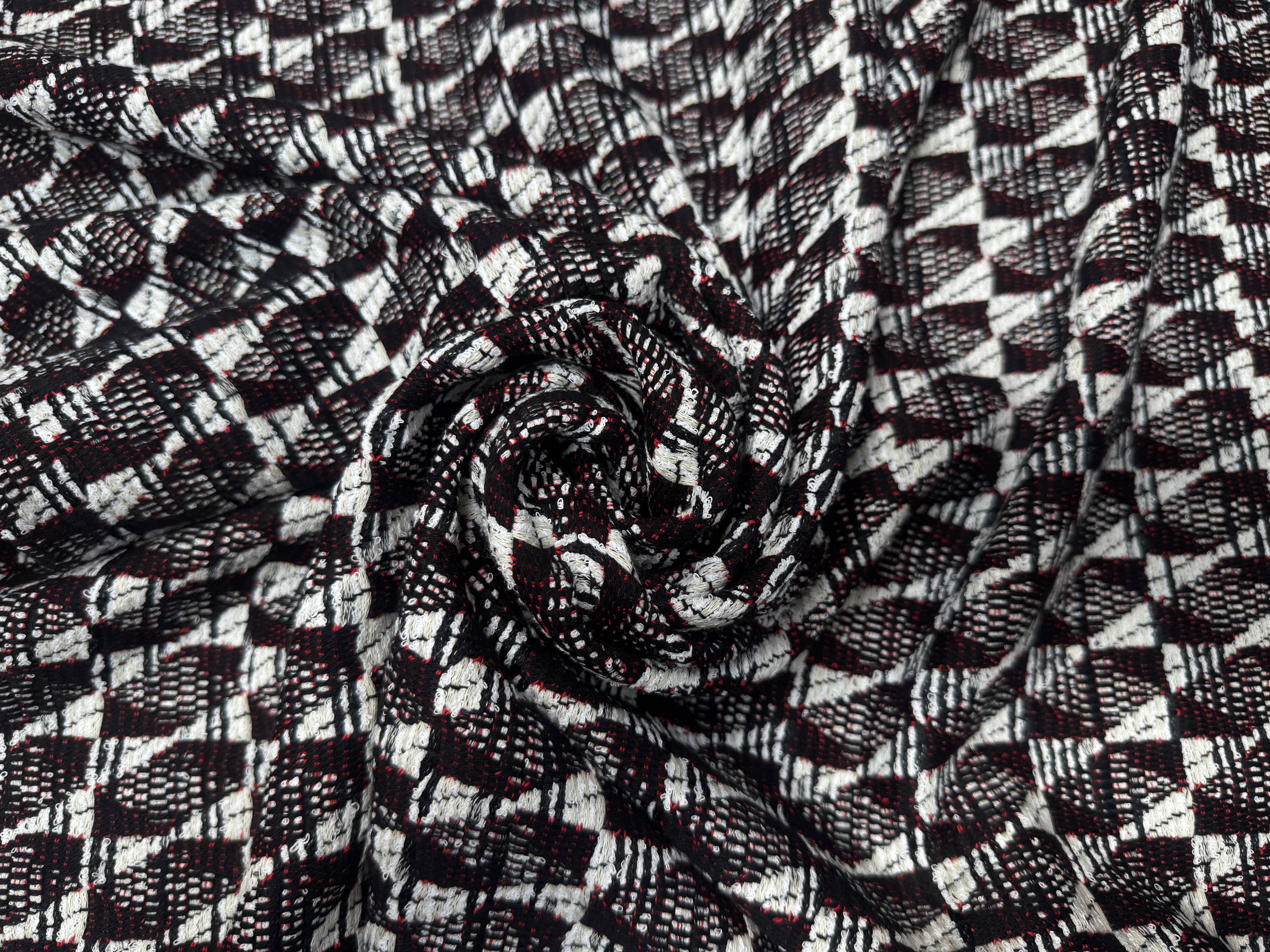 TWEED 100% COTON FORMES GEOMETRIQUES - My Little Coupon