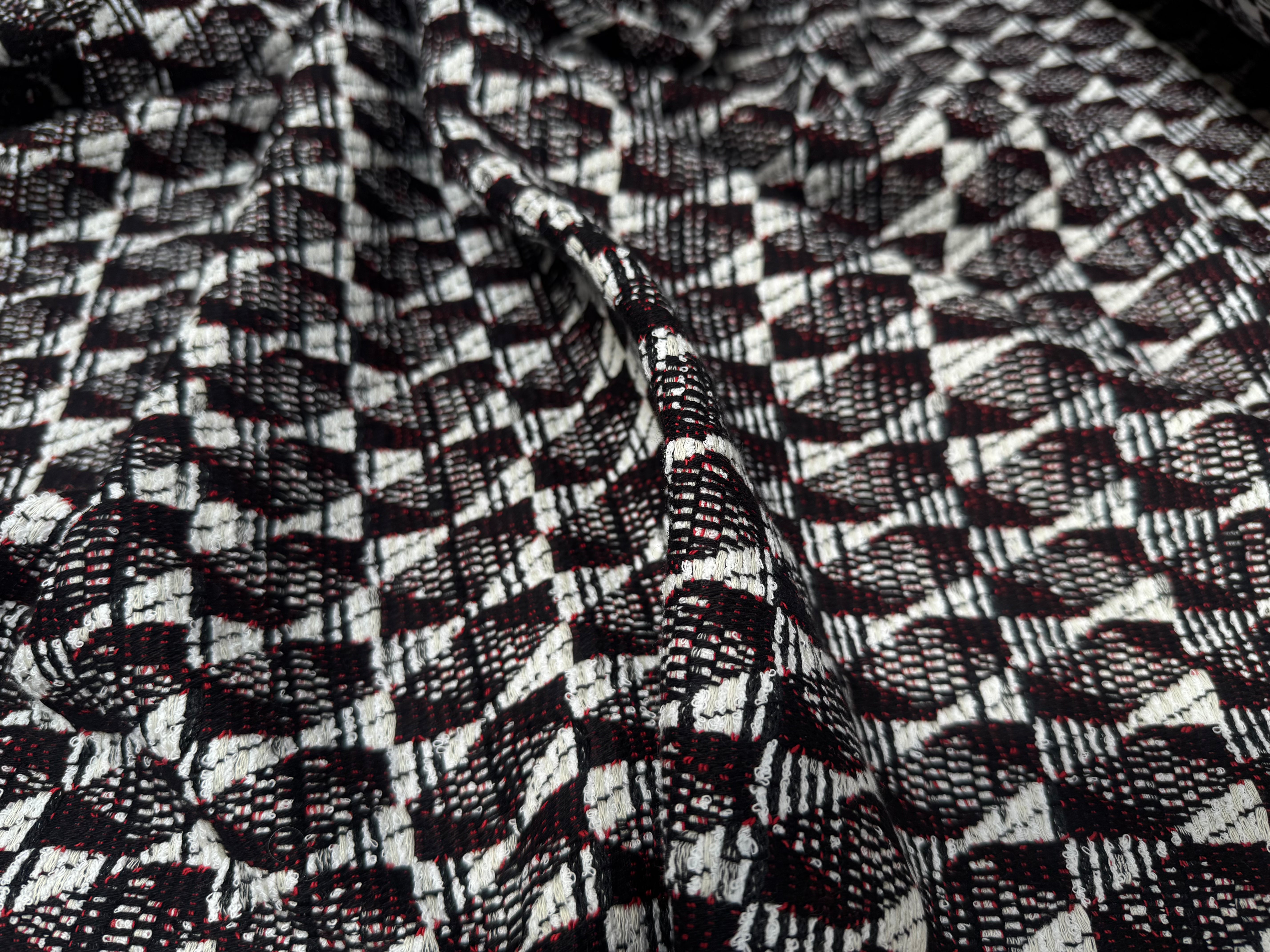 TWEED 100% COTON FORMES GEOMETRIQUES - My Little Coupon