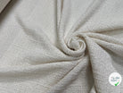 Tissu tweed bouclé coton texturé écru - détail du tissu