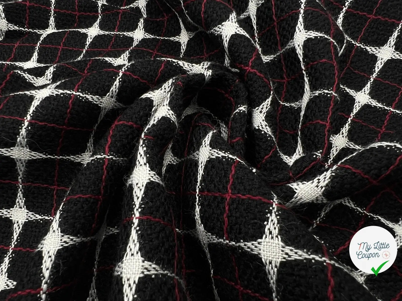 TWEED ALVÉOLES TRICOLORES - My Little Coupon - tissu - coudre