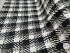 TWEED ASSEMBLAGE DE GRANDS CARREAUX NOIRS ET BLANCS - My Little Coupon - tissu - coudre