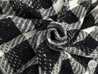 TWEED ASSEMBLAGE DE GRANDS CARREAUX NOIRS ET BLANCS - My Little Coupon - tissu - coudre