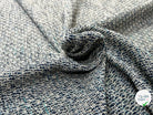 TWEED AVEC ARMATURE BLANCHE ET FOND BLEU MARINE ET BLEU CYAN - My Little Coupon
