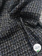 TWEED BLACK & BLUE 19%VISCOSE - My Little Coupon